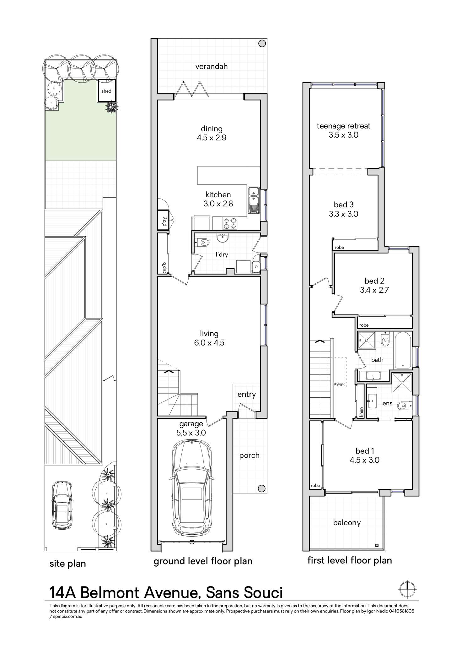 Floorplan of Homely house listing, 14A Belmont Avenue, Sans Souci NSW 2219