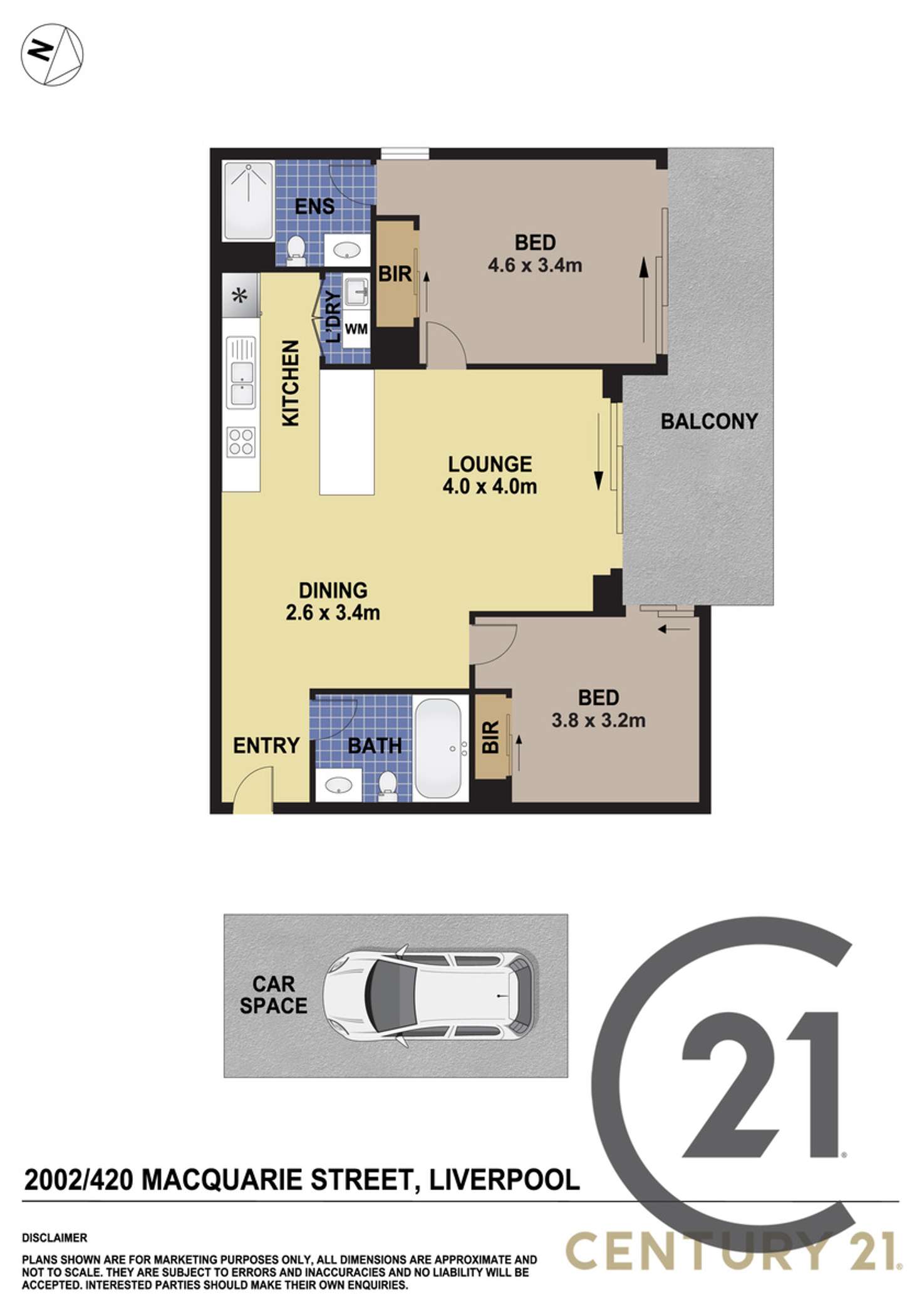 Floorplan of Homely apartment listing, 2002/420 Macquarie Street, Liverpool NSW 2170