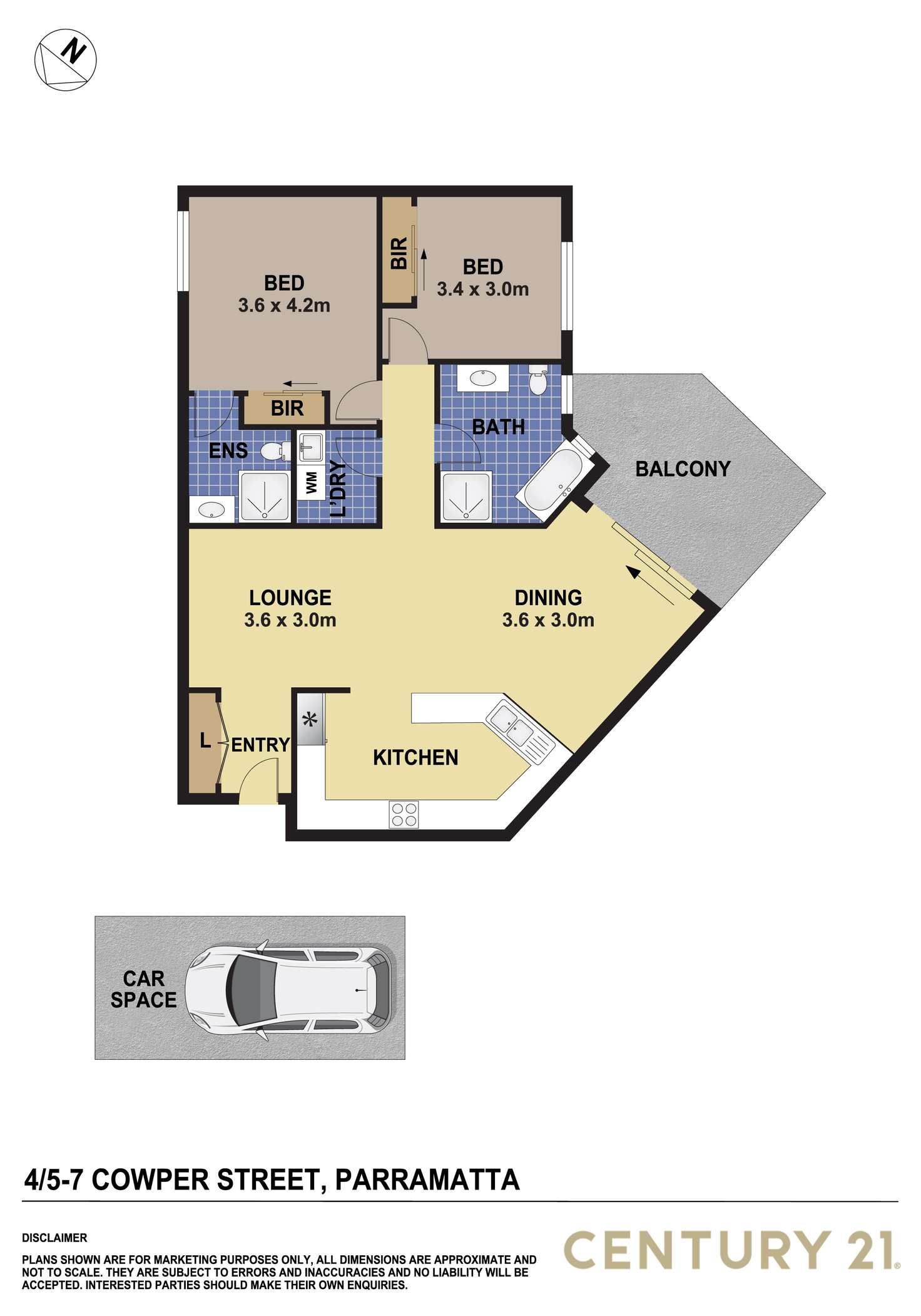 Floorplan of Homely unit listing, 4/5-7 COWPER STREET, Parramatta NSW 2150