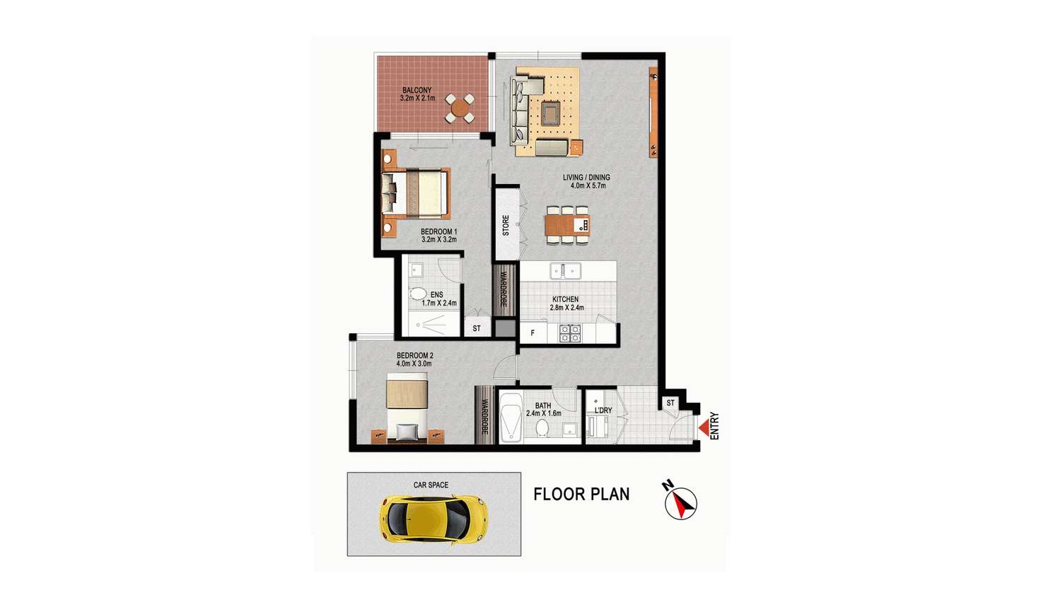 Floorplan of Homely apartment listing, 510/5 Brodie Spark Drive, Wolli Creek NSW 2205