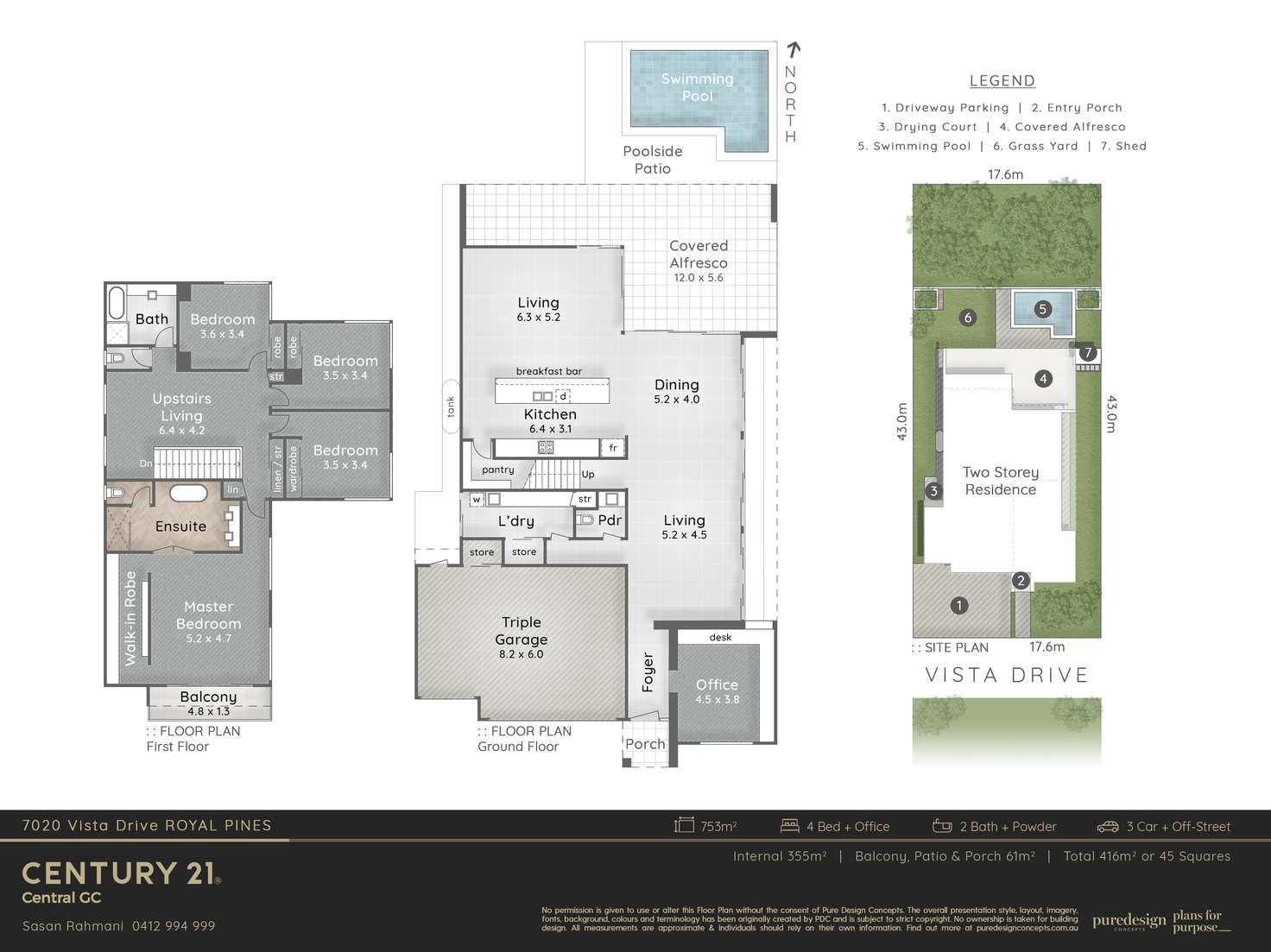 Floorplan of Homely house listing, 7020 Vista Drive, Benowa QLD 4217