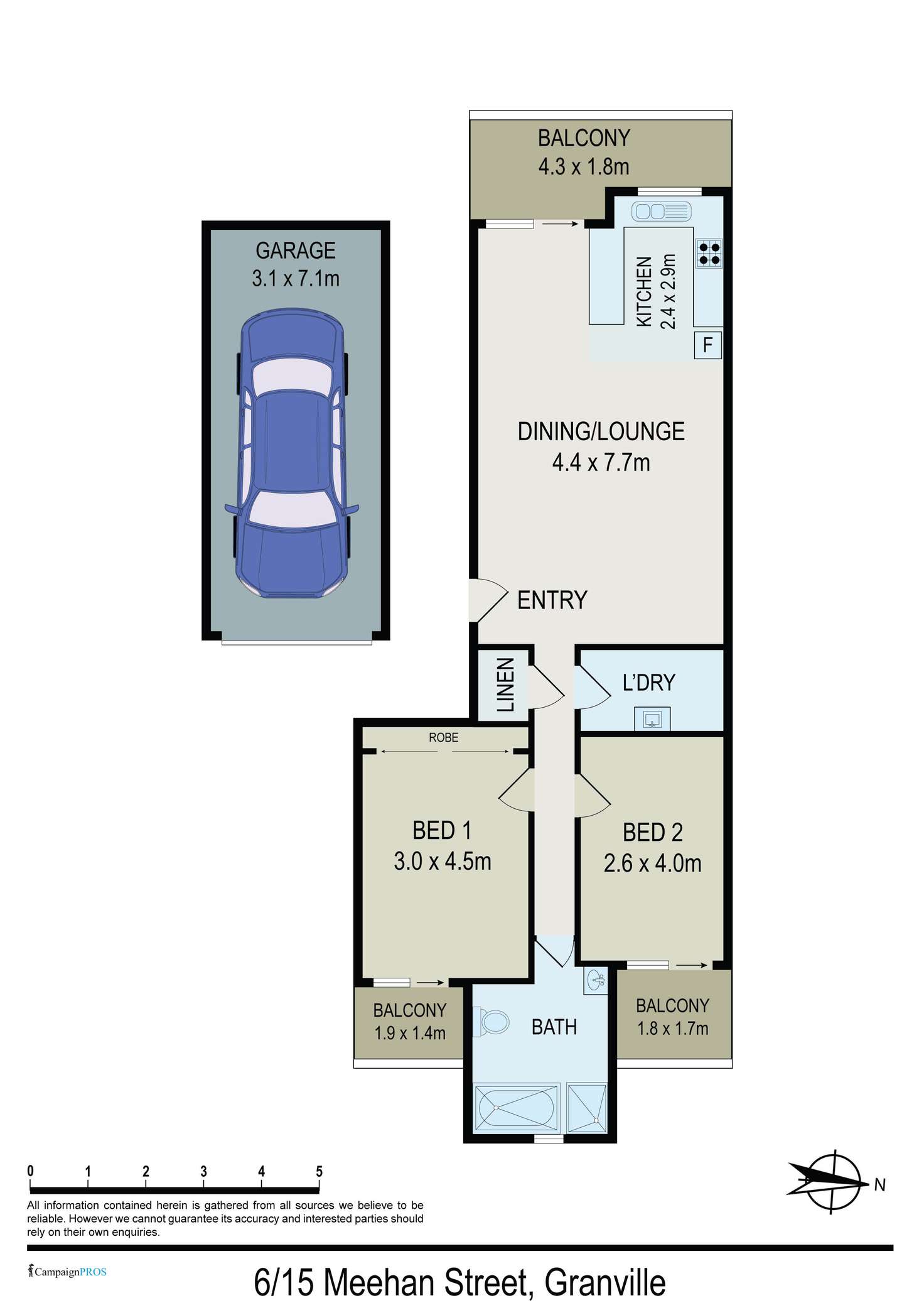 Floorplan of Homely unit listing, 6/15-17 Meehan Street, Granville NSW 2142