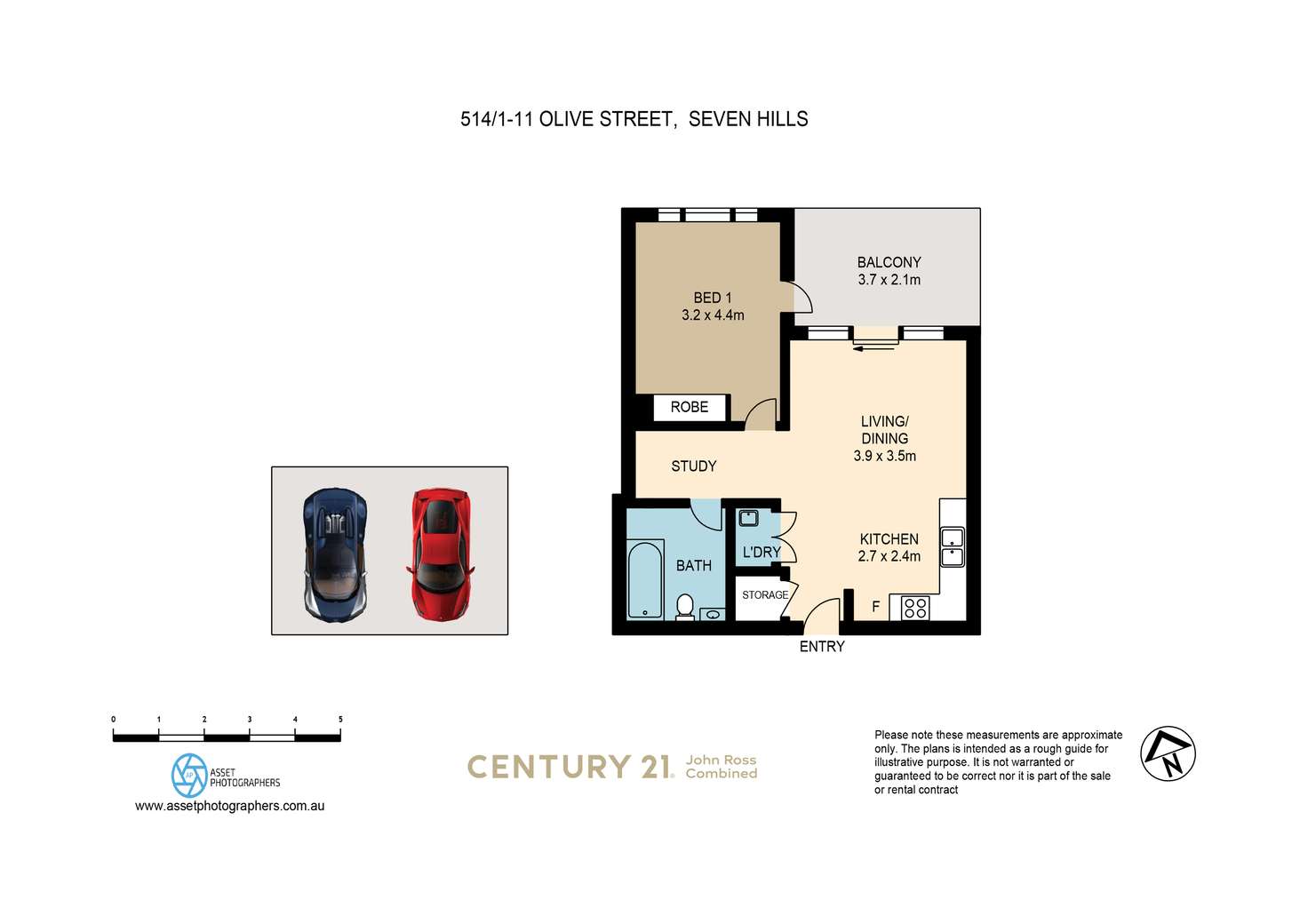 Floorplan of Homely unit listing, 419/7D 1-11 Olive Street, Seven Hills NSW 2147