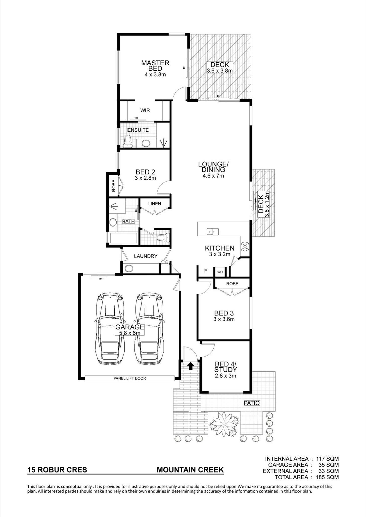 Floorplan of Homely house listing, 15 Robur Crescent, Mountain Creek QLD 4557