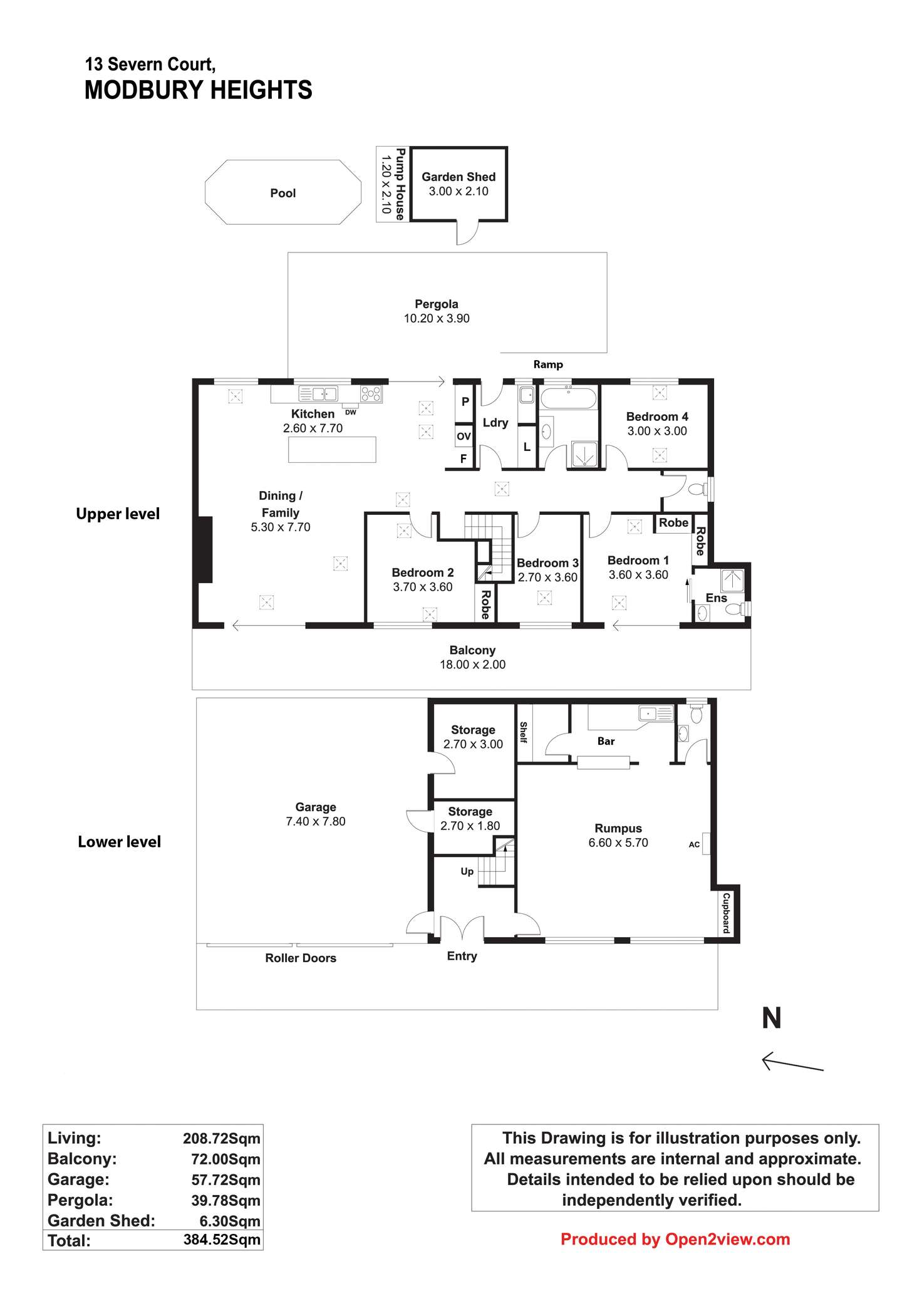 Floorplan of Homely house listing, 13 Severn Court, Modbury Heights SA 5092