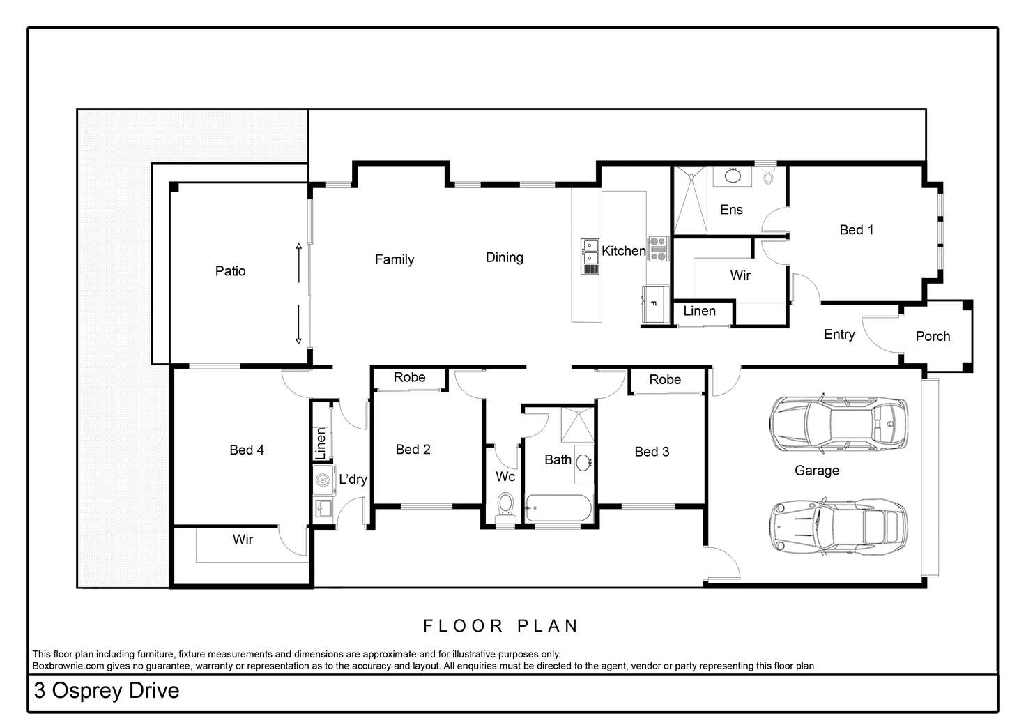 Floorplan of Homely house listing, 3 Osprey Drive, Birtinya QLD 4575