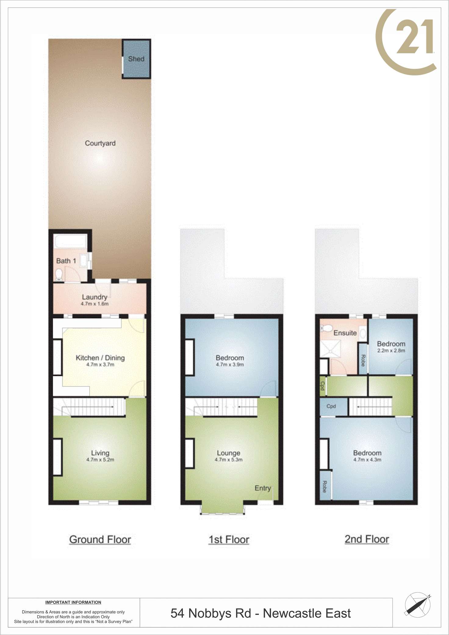 Floorplan of Homely terrace listing, 54 Nobbys Road, Newcastle East NSW 2300