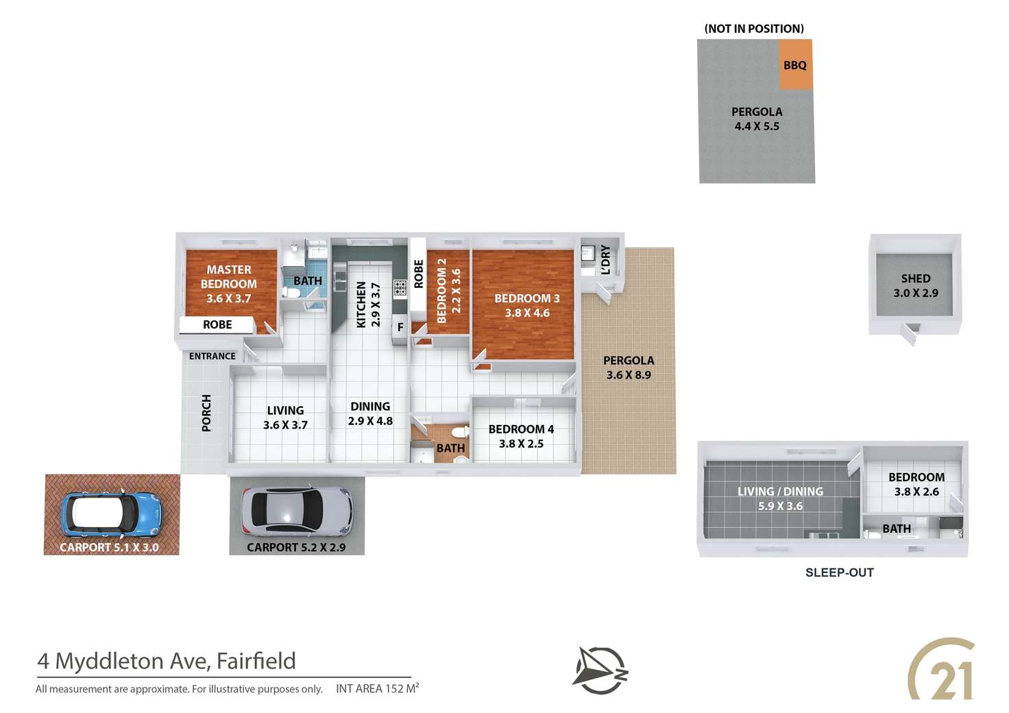 Floorplan of Homely house listing, 4 Myddleton Avenue, Fairfield NSW 2165