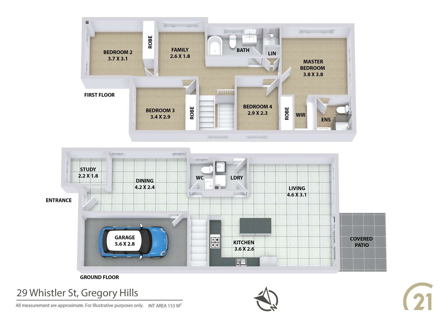 Floorplan of Homely house listing, 29A Whistler Street, Gregory Hills NSW 2557