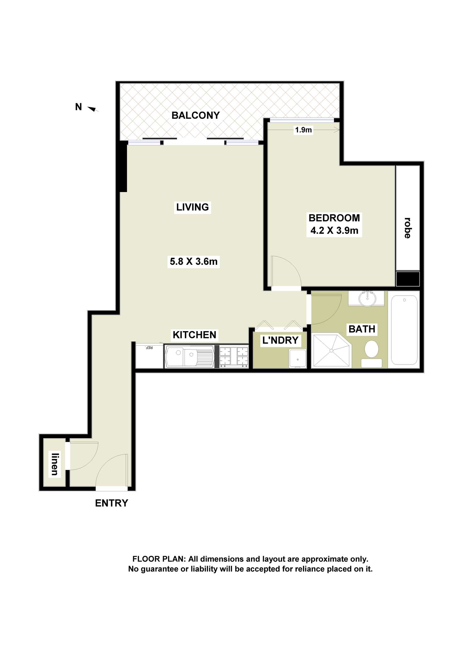 Floorplan of Homely apartment listing, 42/809 Pacific Highway, Chatswood NSW 2067