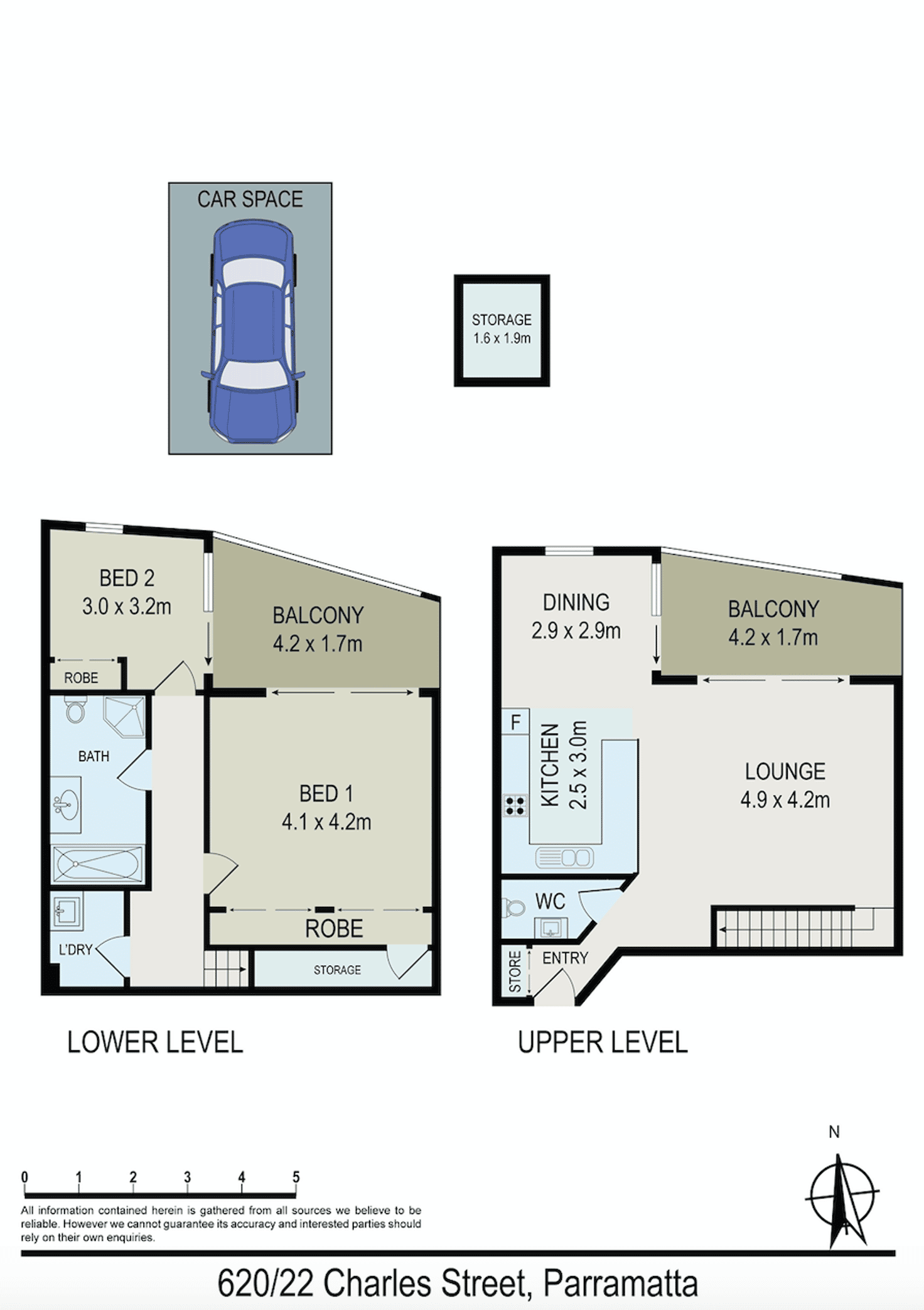 Floorplan of Homely apartment listing, 620/22 Charles Street, Parramatta NSW 2150