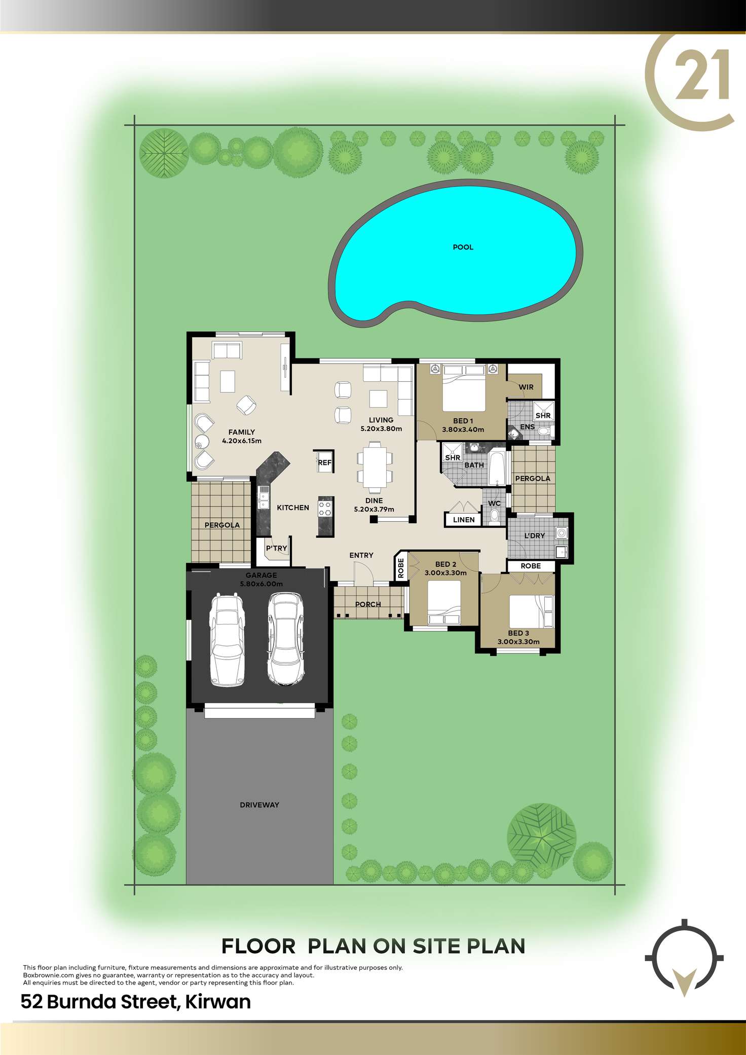 Floorplan of Homely house listing, 52 Burnda Street, Kirwan QLD 4817