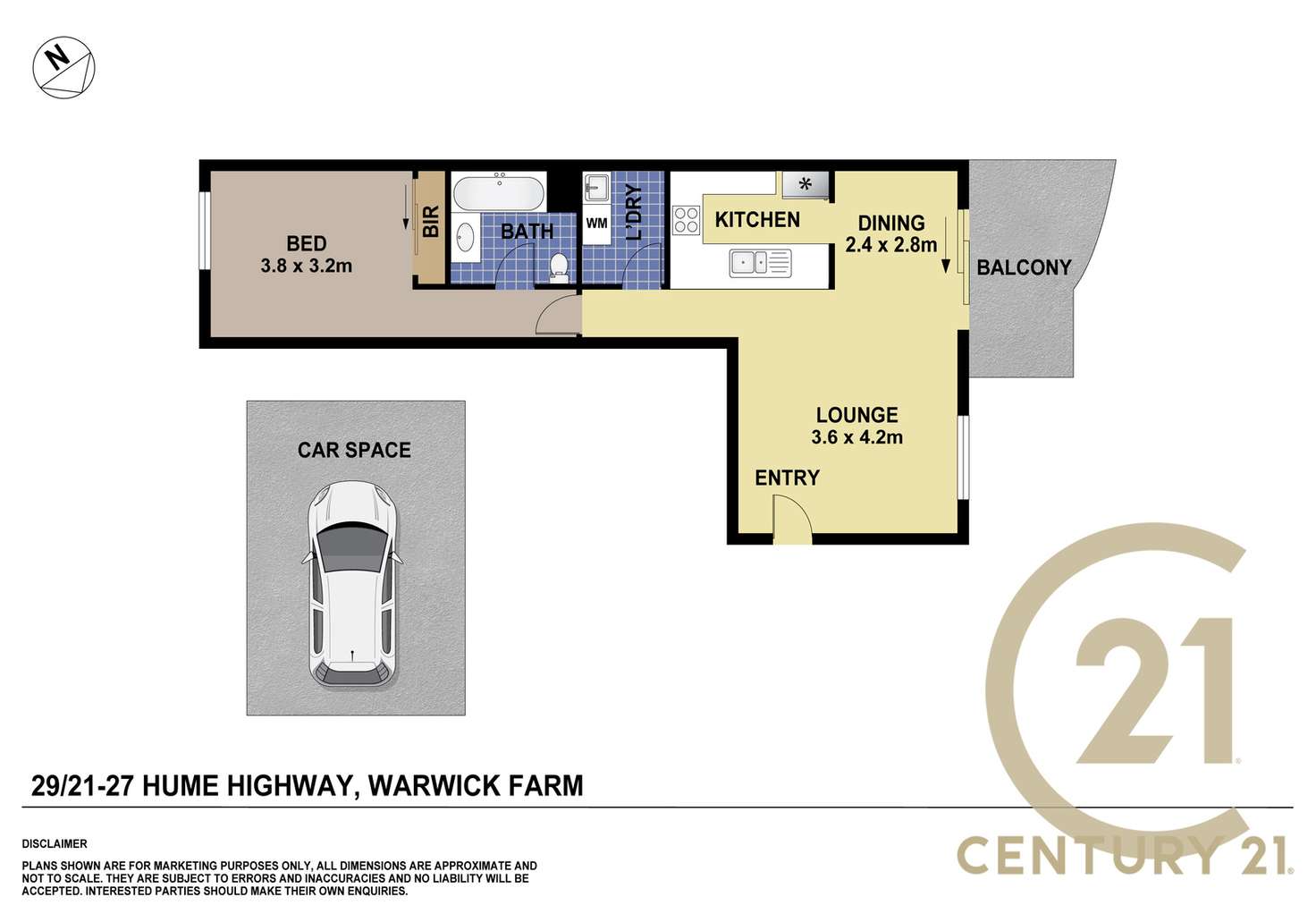 Floorplan of Homely apartment listing, 29/21-27 Hume Highway, Warwick Farm NSW 2170