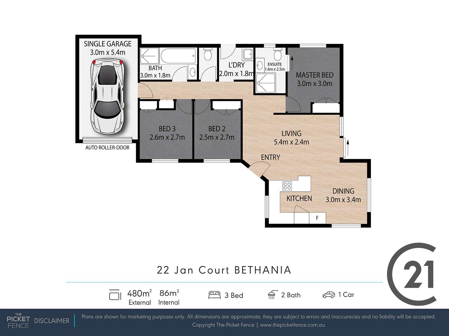 Floorplan of Homely house listing, 22 Jan Court, Bethania QLD 4205