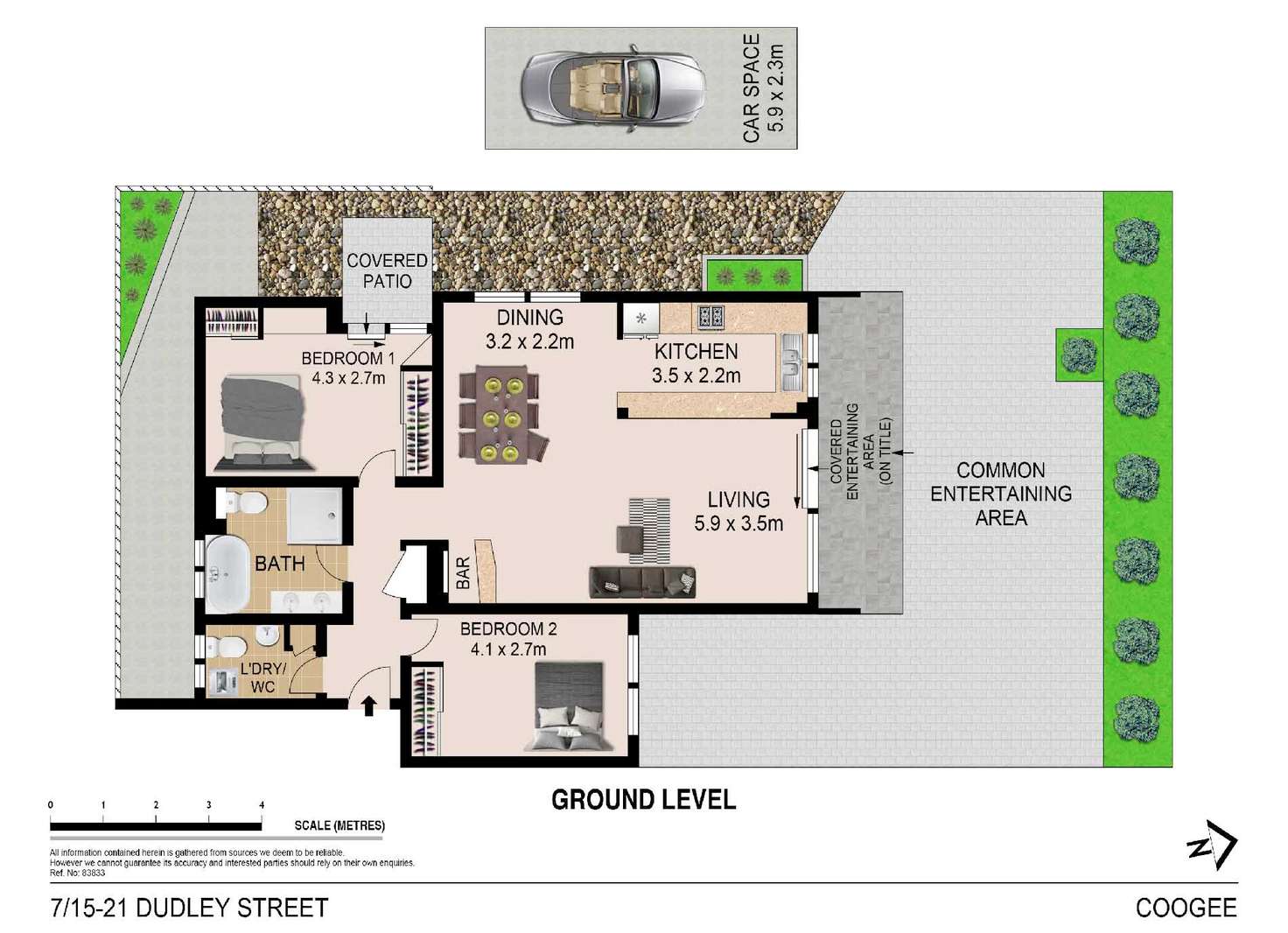 Floorplan of Homely unit listing, 7/15 Dudley Street, Coogee NSW 2034