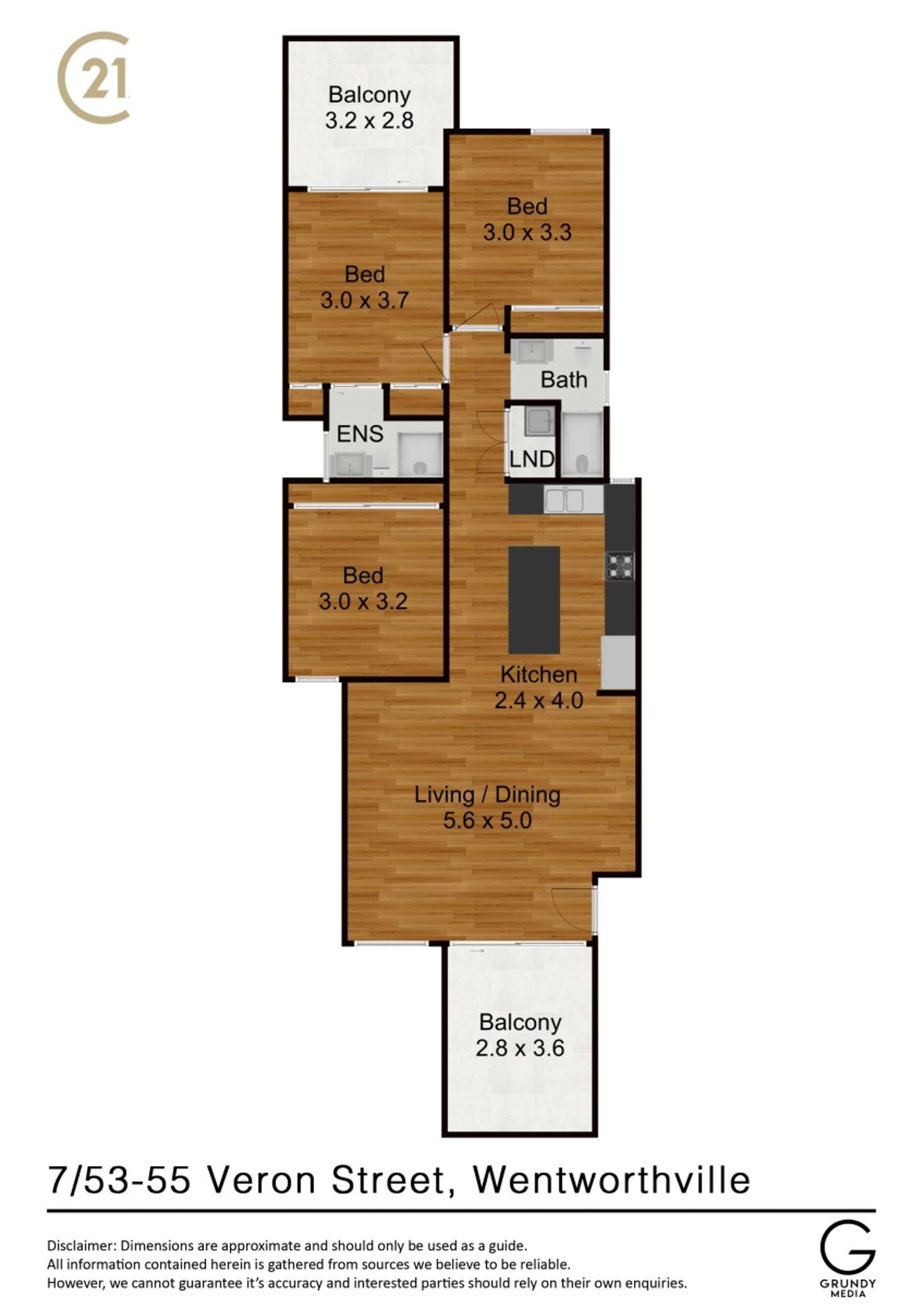 Floorplan of Homely unit listing, 7/53-55 Veron Street, Wentworthville NSW 2145