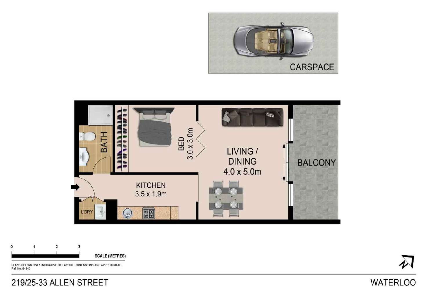 Floorplan of Homely apartment listing, 219/25-33 Allen Street, Waterloo NSW 2017