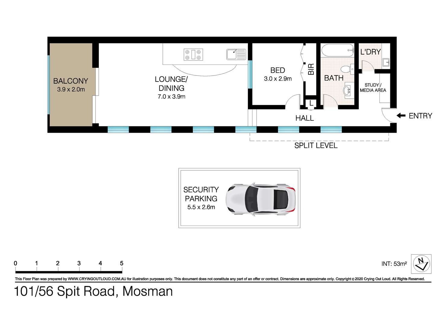 Floorplan of Homely apartment listing, 101/56 Spit Road, Mosman NSW 2088