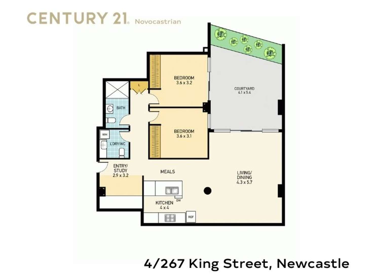 Floorplan of Homely apartment listing, 4 /267 King Street, Newcastle NSW 2300