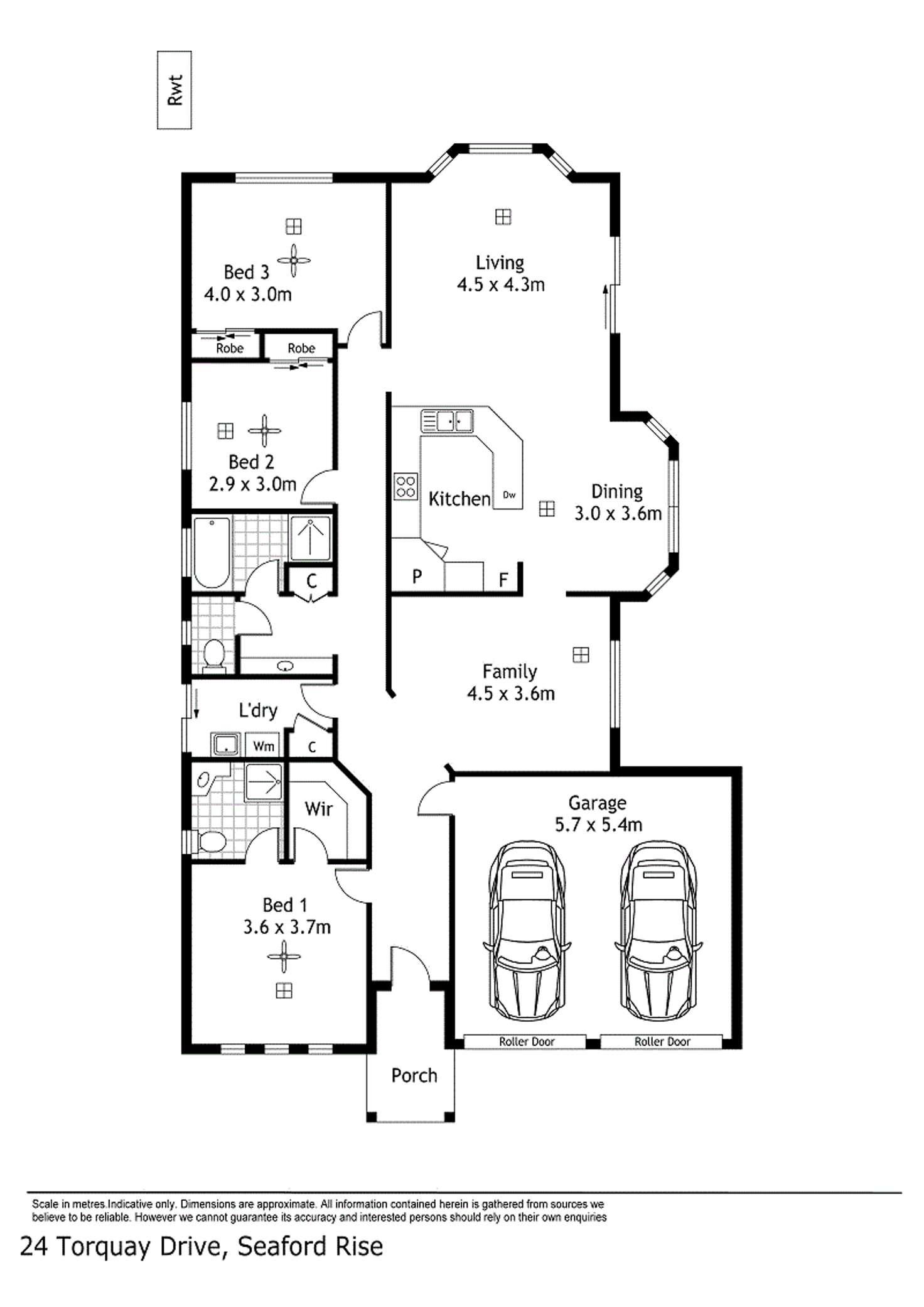 Floorplan of Homely house listing, 24 Torquay Drive, Seaford Rise SA 5169