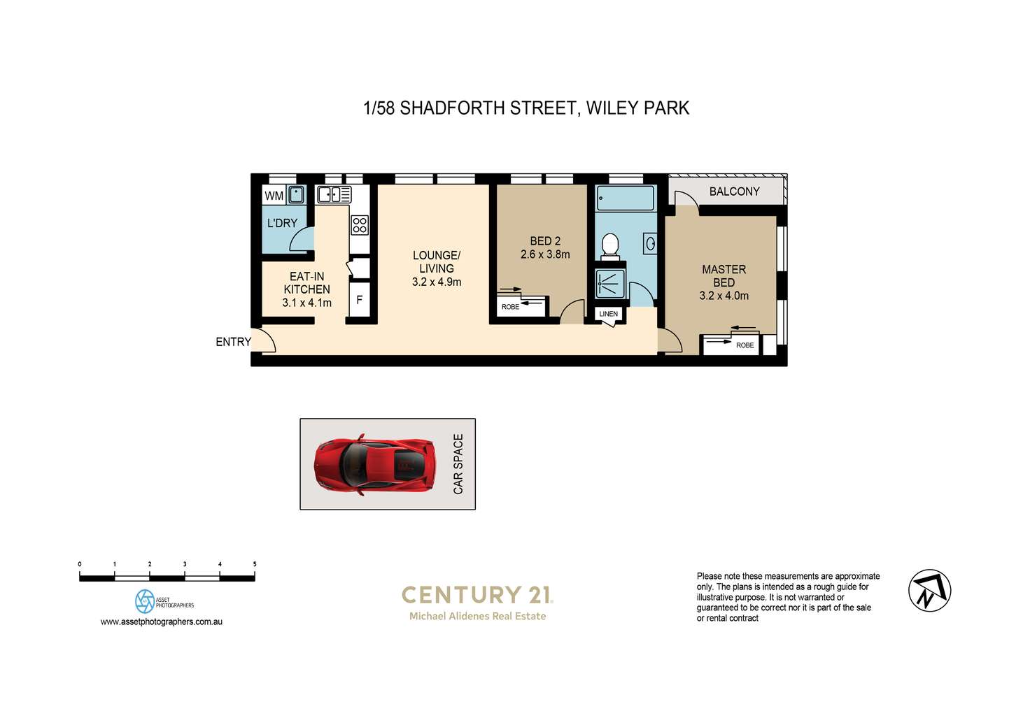 Floorplan of Homely unit listing, 1/58 Shadforth Street, Wiley Park NSW 2195