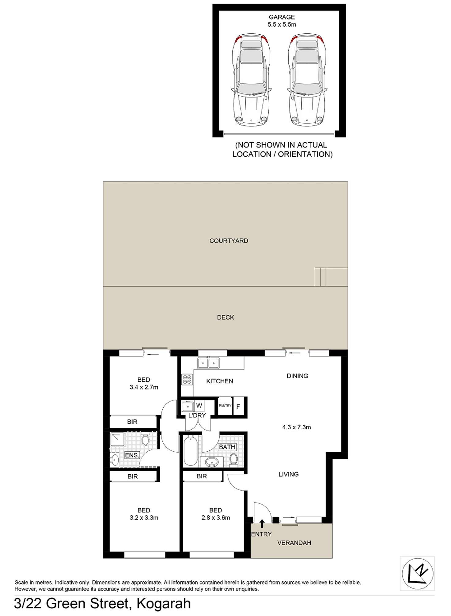 Floorplan of Homely villa listing, 3/22 Green Street, Kogarah NSW 2217