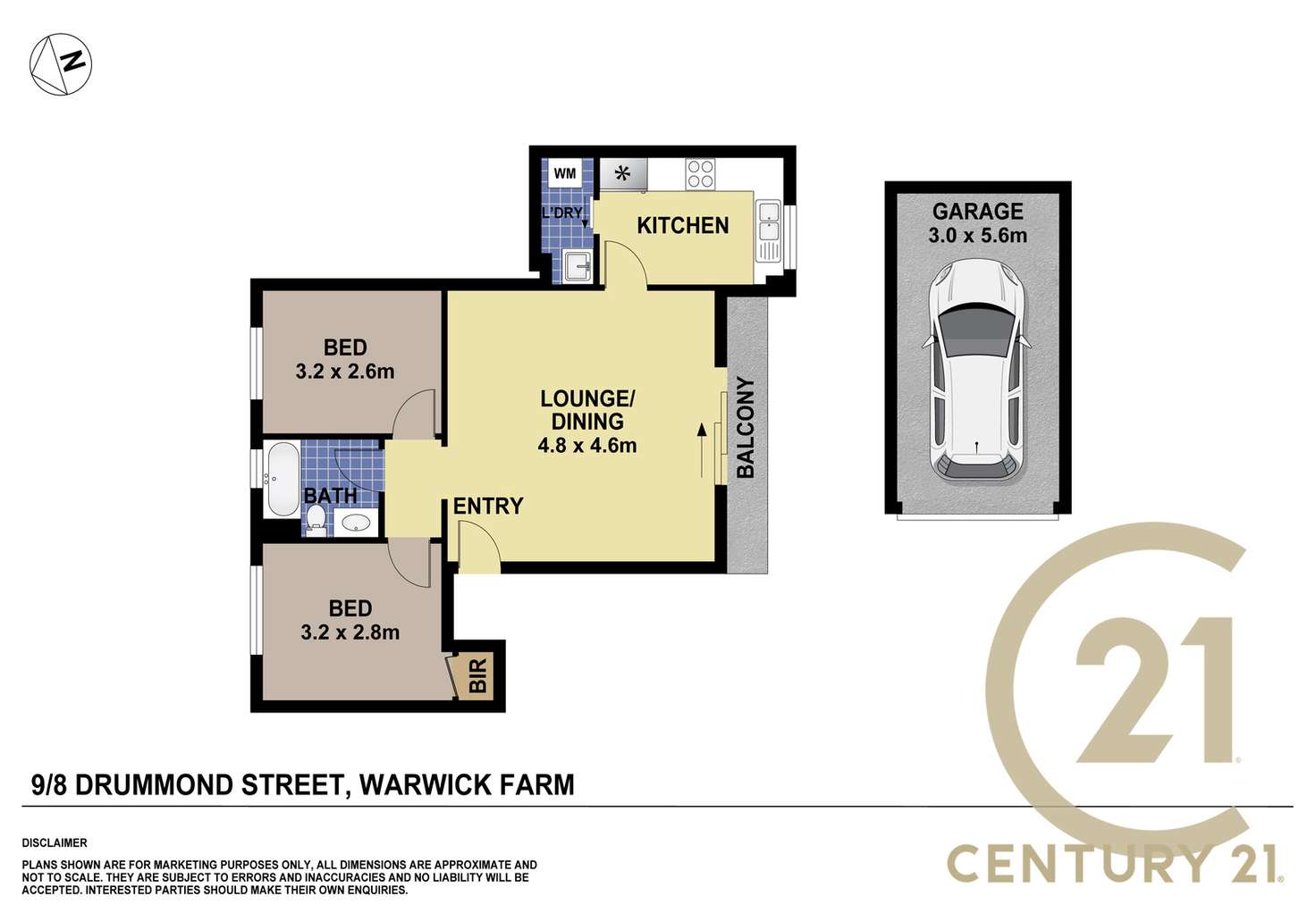 Floorplan of Homely unit listing, 9/8 Drummond Avenue, Warwick Farm NSW 2170