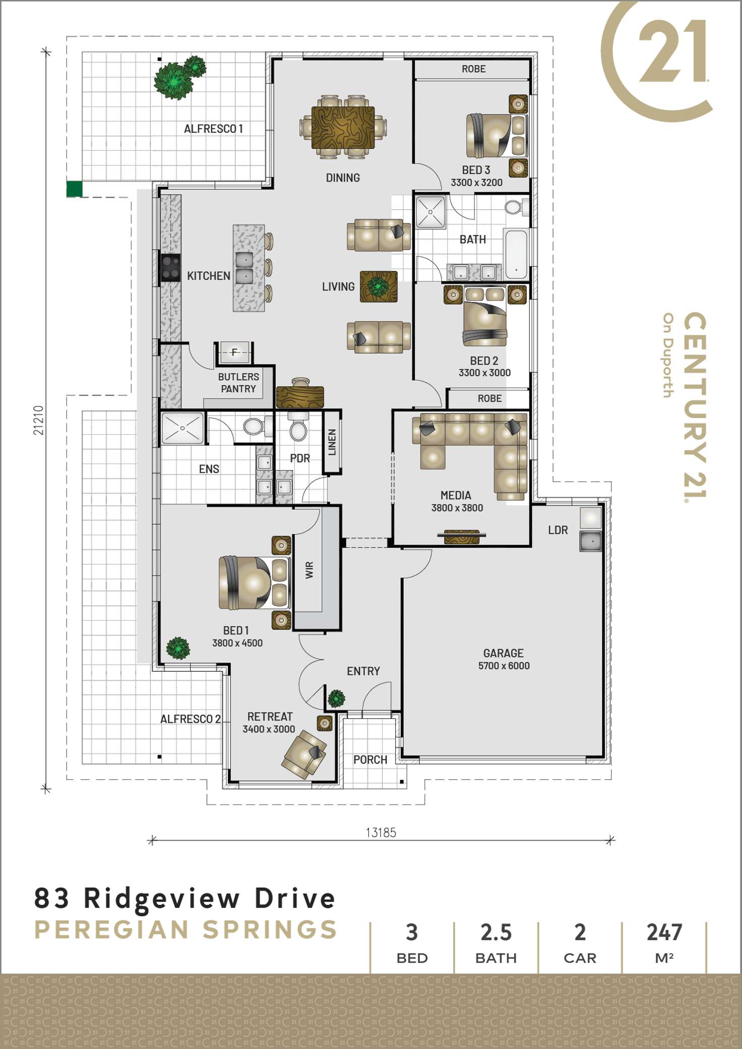 Floorplan of Homely house listing, 83 Ridgeview Drive, Peregian Springs QLD 4573