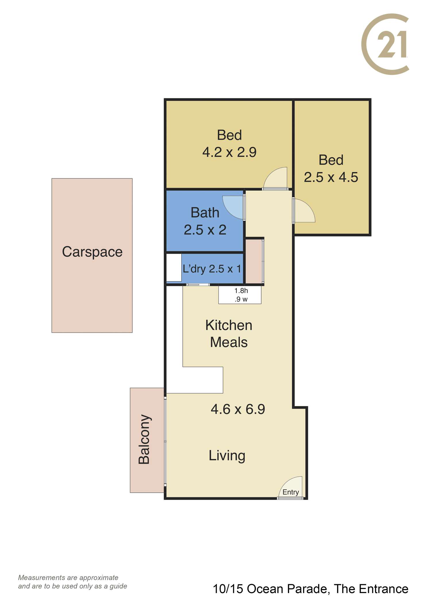 Floorplan of Homely unit listing, 10/15 Ocean Parade, The Entrance NSW 2261