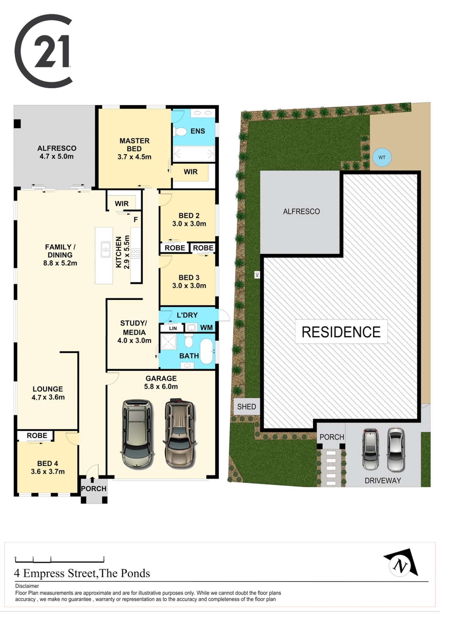 Floorplan of Homely acreageSemiRural listing, 4 Empress Street, The Ponds NSW 2769