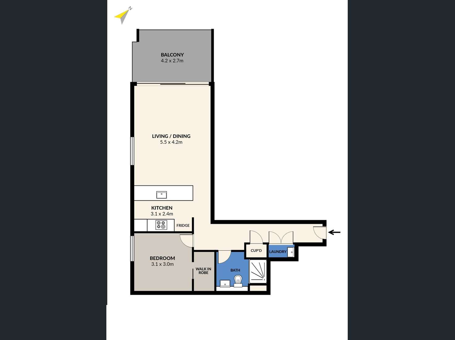 Floorplan of Homely apartment listing, E610/1 Saunders Close, Macquarie Park NSW 2113