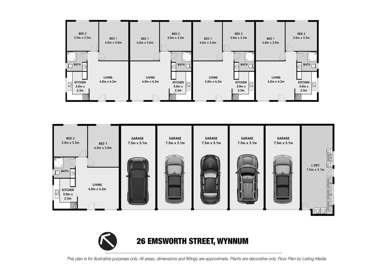 Floorplan of Homely blockOfUnits listing, 26 Emsworth Street, Wynnum QLD 4178