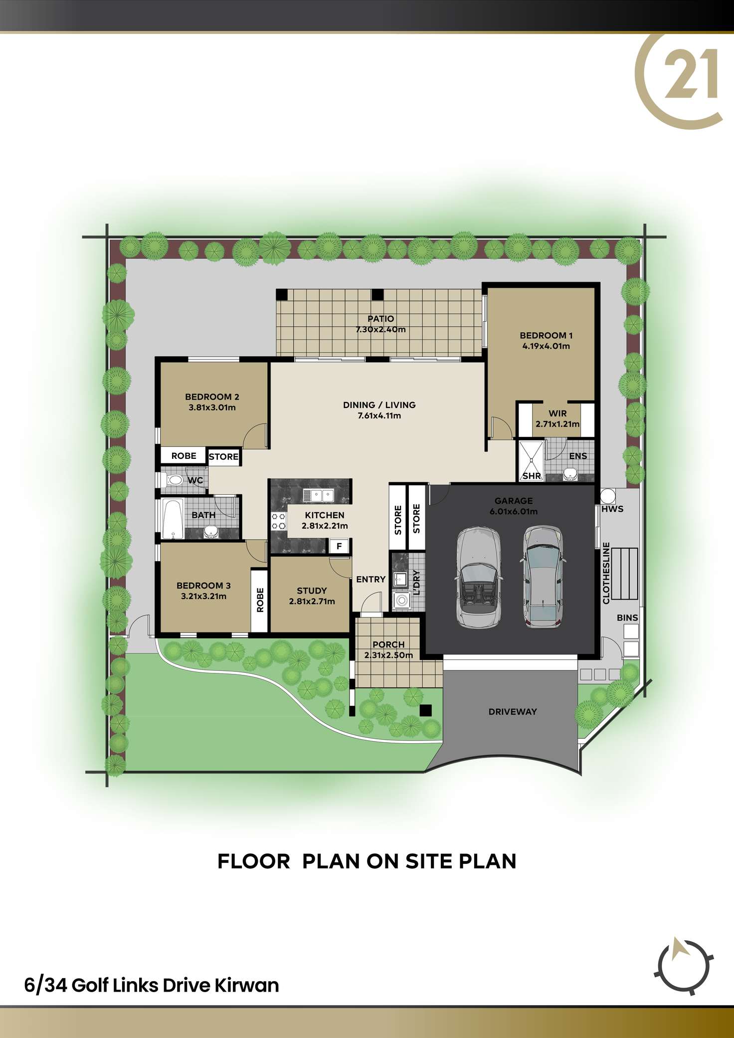 Floorplan of Homely villa listing, 6/34 Golf Links Drive, Kirwan QLD 4817