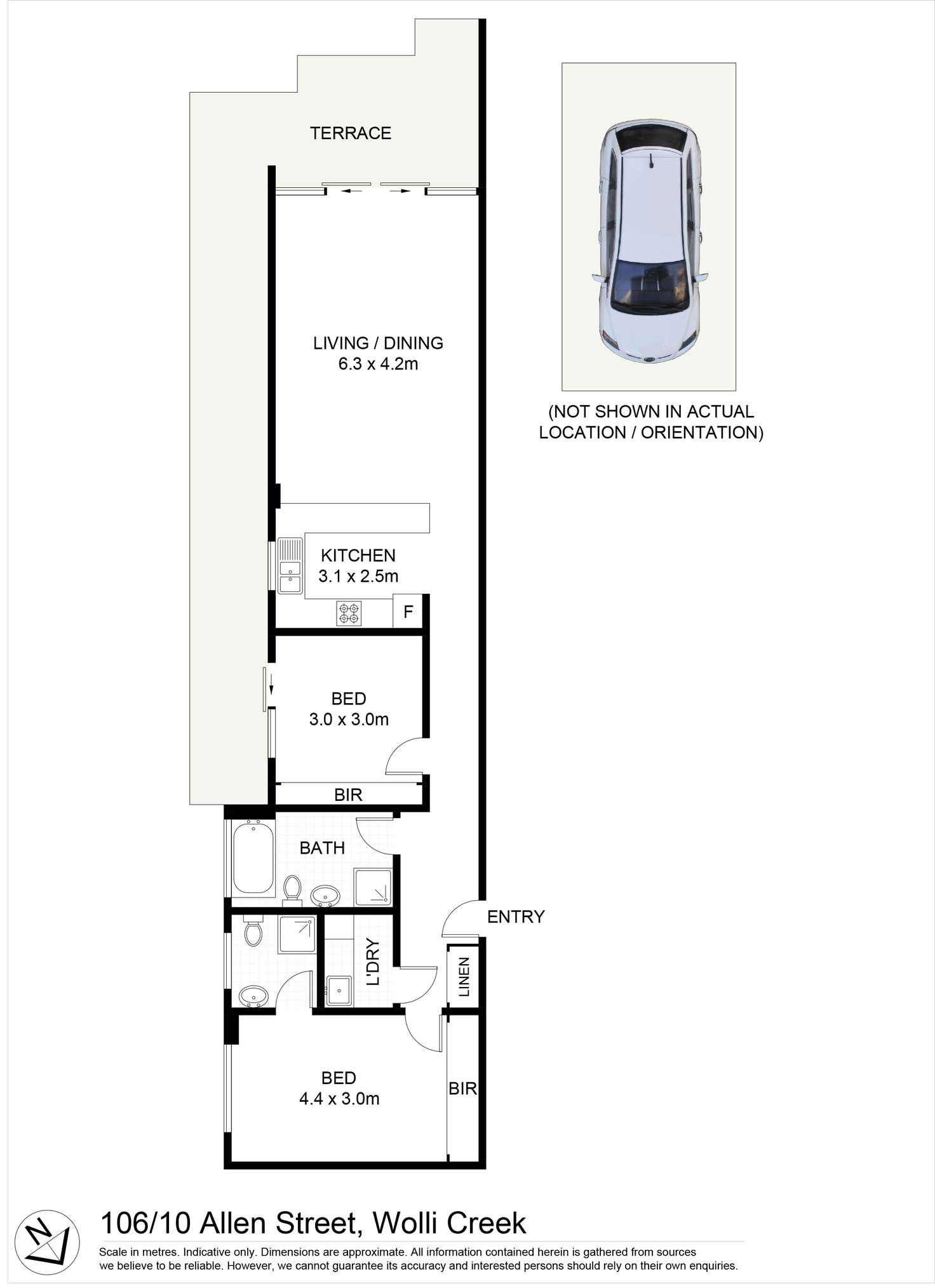 Floorplan of Homely apartment listing, 106/10-12 Allen Street, Wolli Creek NSW 2205