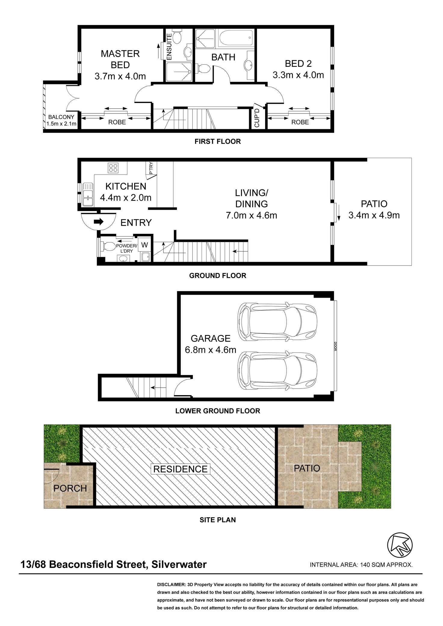Floorplan of Homely townhouse listing, 13/68 Beaconsfield Street, Silverwater NSW 2128