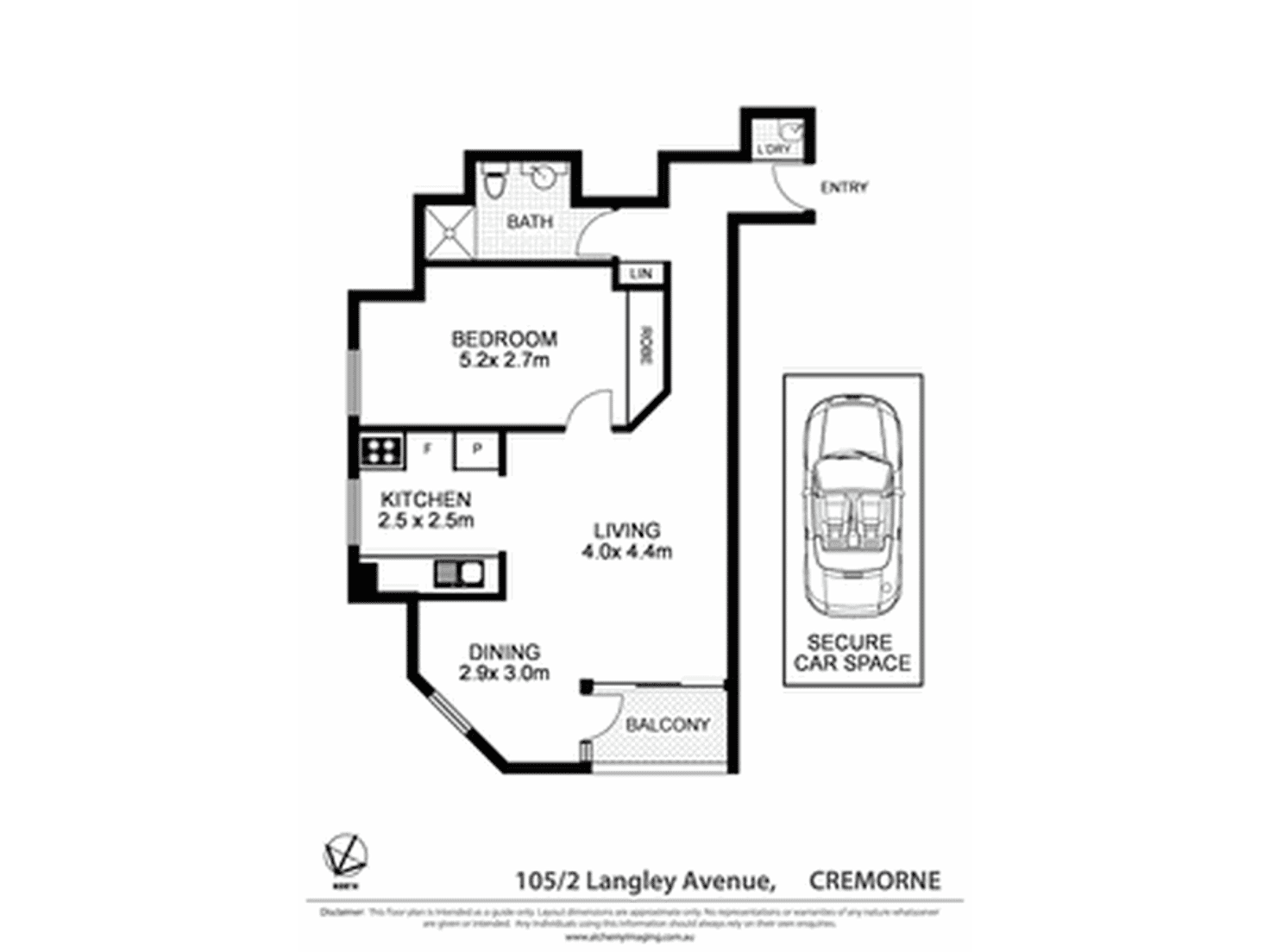 Floorplan of Homely apartment listing, 105/2 Langley Avenue, Cremorne NSW 2090
