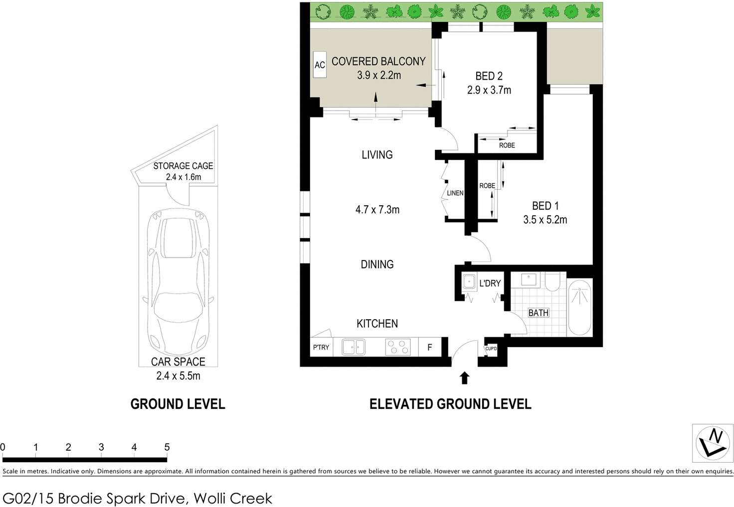 Floorplan of Homely apartment listing, G02/15 Brodie Sparke Dr, Wolli Creek NSW 2205