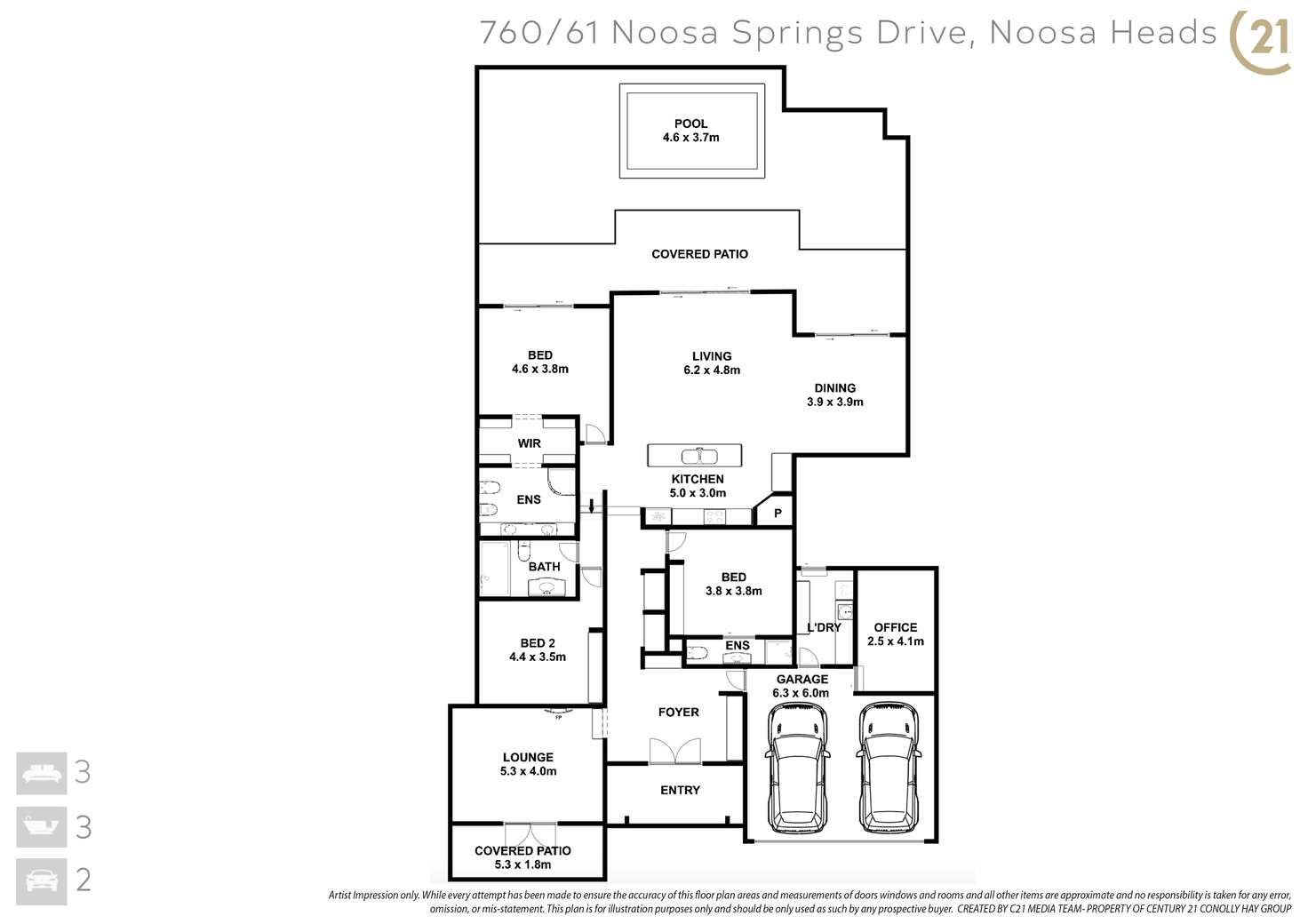 Floorplan of Homely house listing, 760/61 Noosa Springs Drive, Noosa Heads QLD 4567