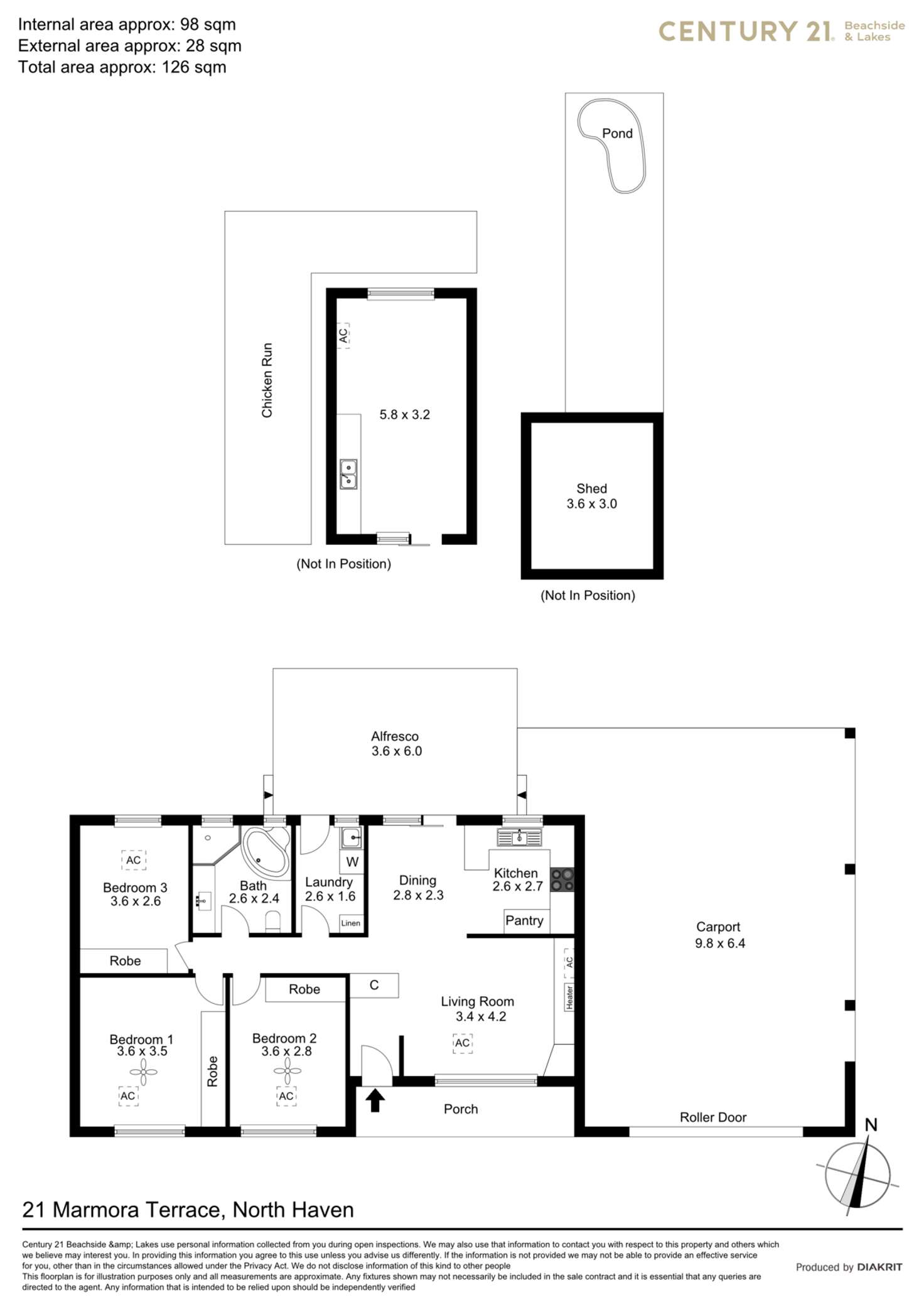 Floorplan of Homely house listing, 21 Marmora Terrace, North Haven SA 5018