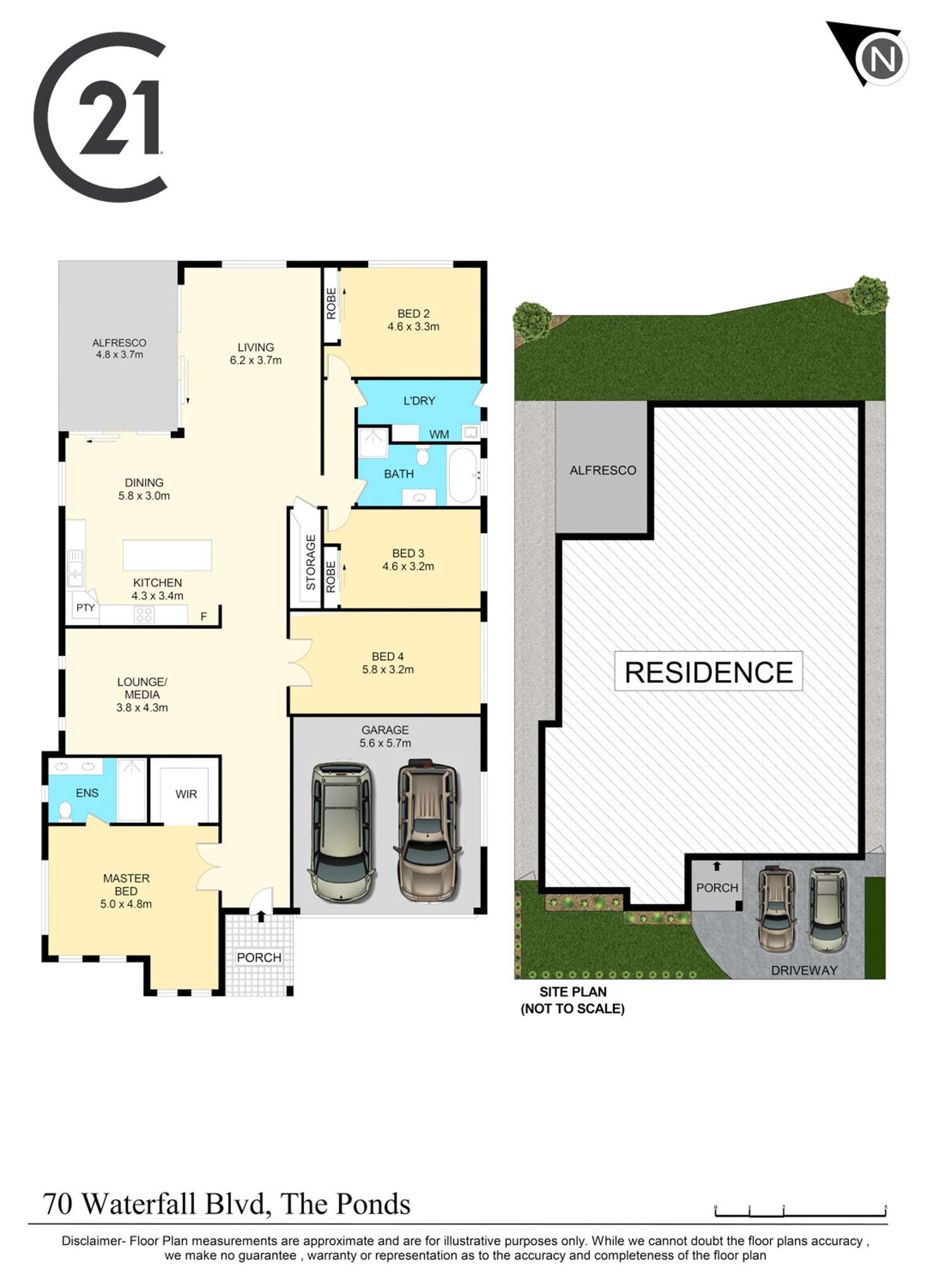 Floorplan of Homely house listing, 70 Waterfall Boulevard, The Ponds NSW 2769