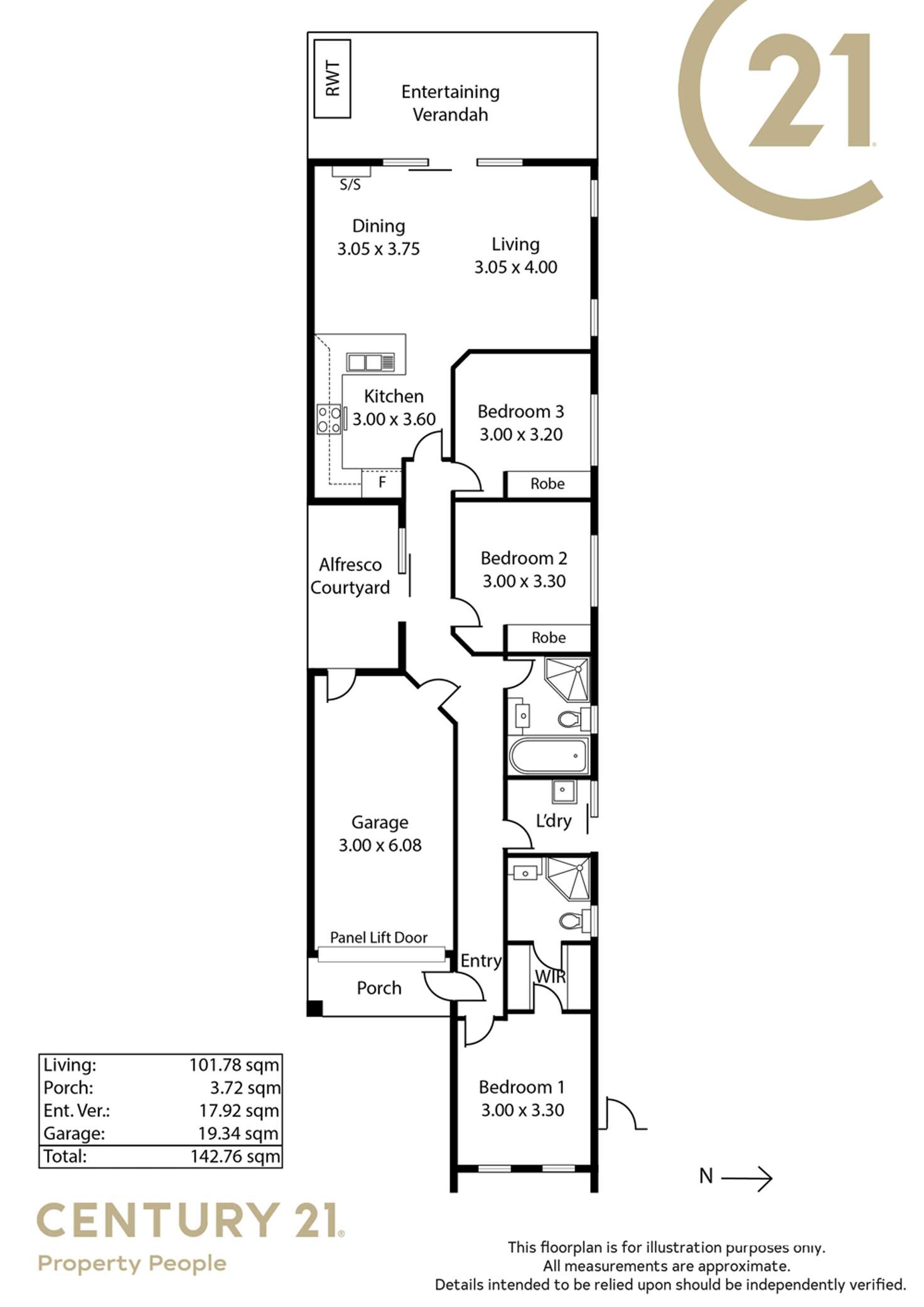 Floorplan of Homely house listing, 24 McLaren Street, Evanston Gardens SA 5116