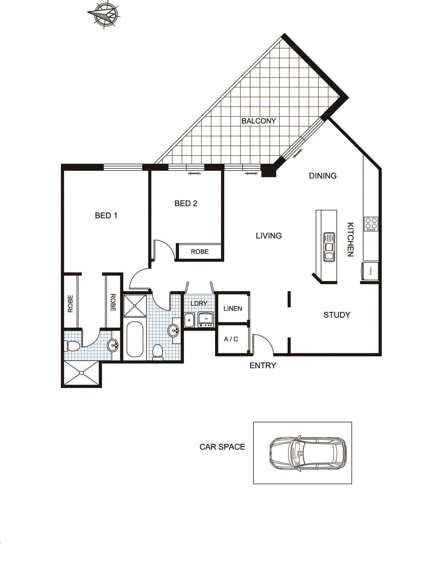 Floorplan of Homely apartment listing, 1602/2A Help Street, Chatswood NSW 2067