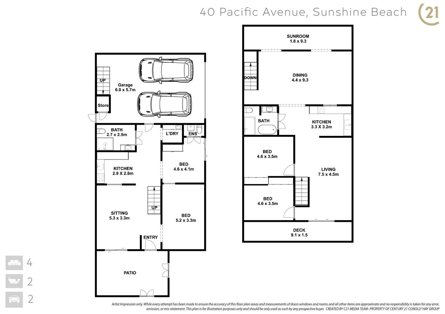 Floorplan of Homely house listing, 40 Pacific Avenue, Sunshine Beach QLD 4567