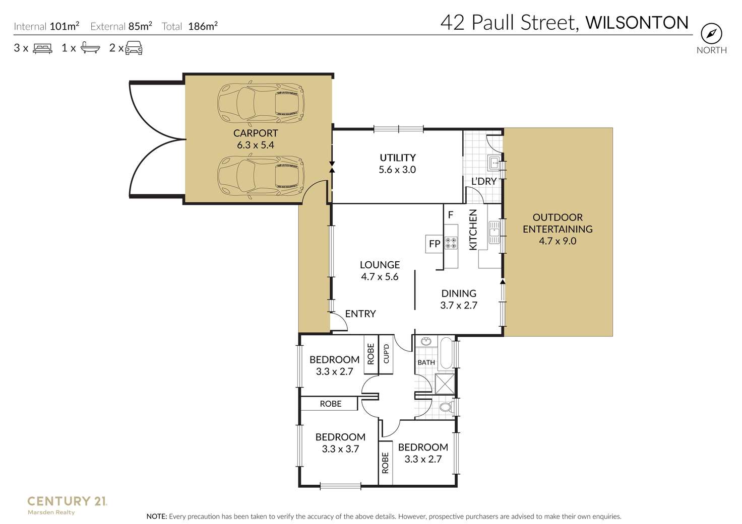 Floorplan of Homely house listing, 42 Paull Street, Wilsonton QLD 4350