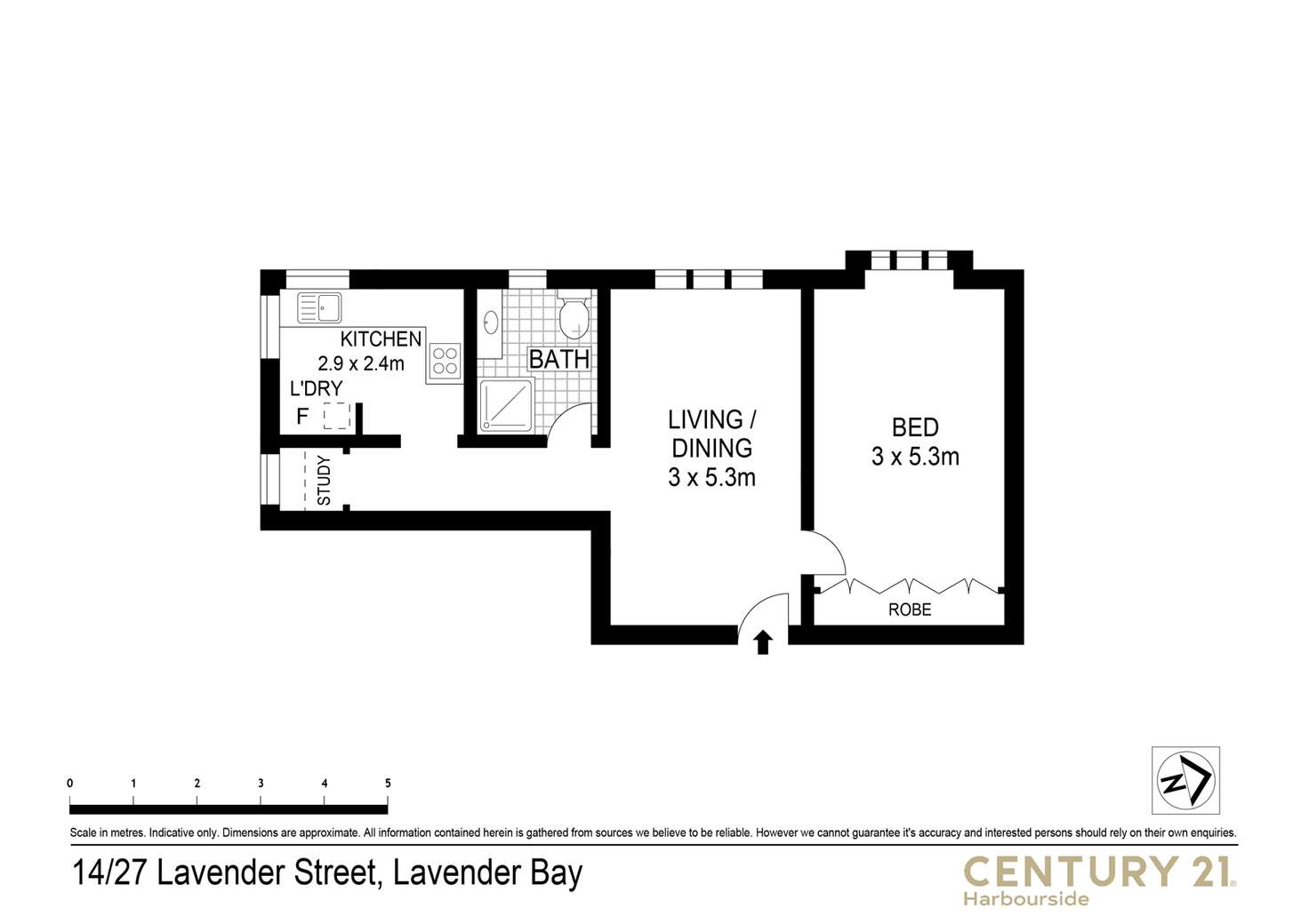 Floorplan of Homely apartment listing, 14/27 Lavender Street, Lavender Bay NSW 2060