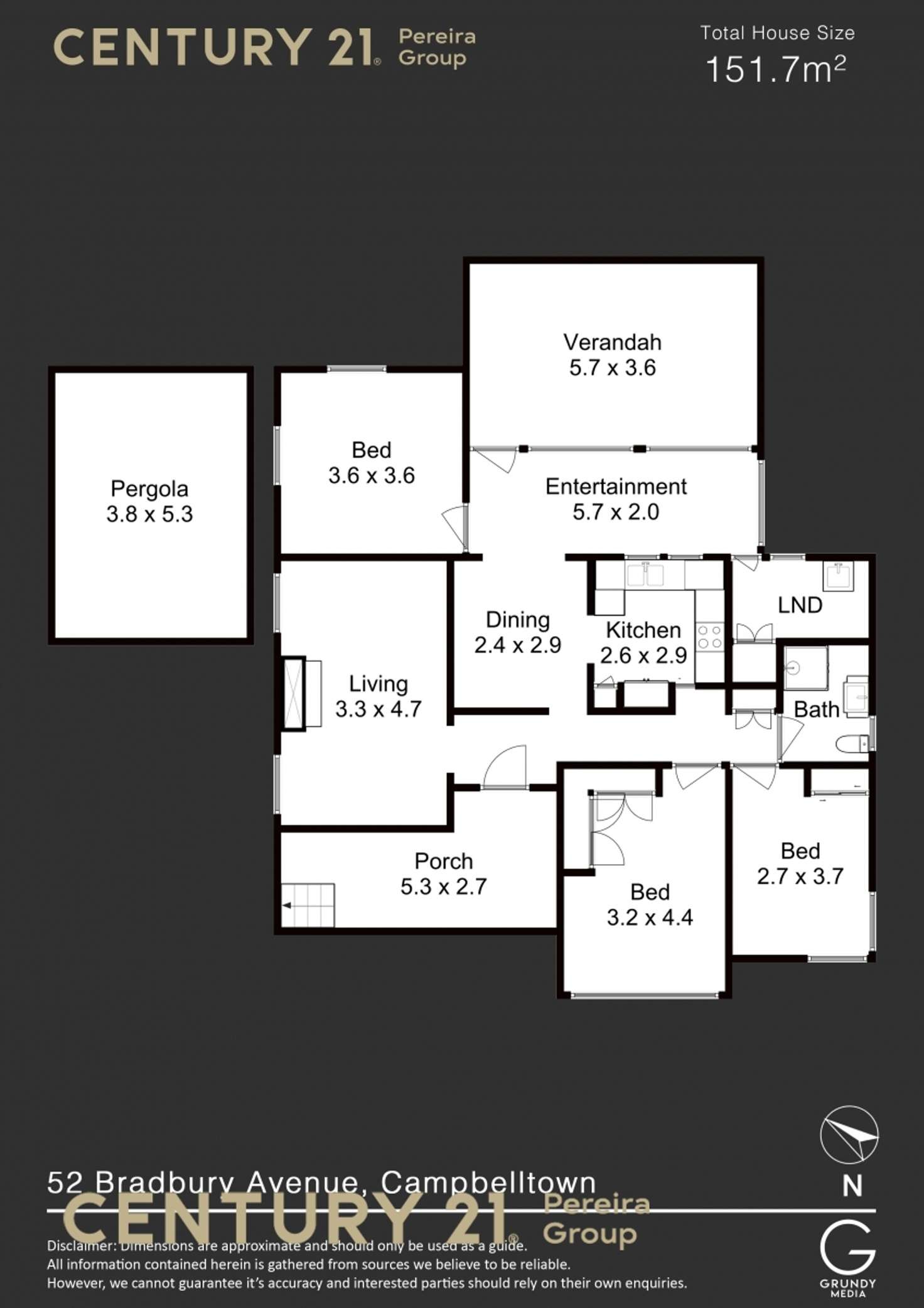 Floorplan of Homely house listing, 52 Bradbury Avenue, Campbelltown NSW 2560