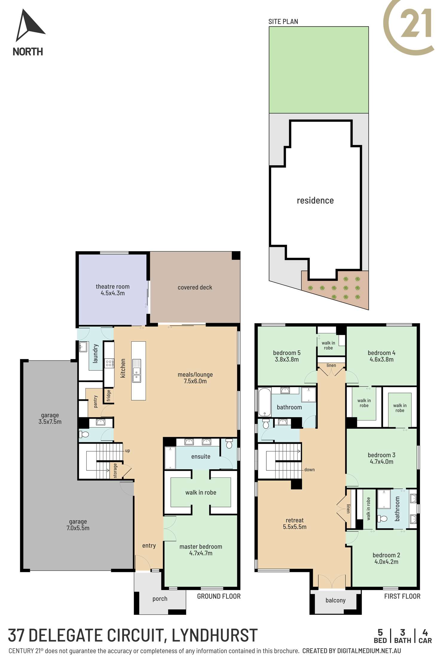 Floorplan of Homely house listing, 37 Delegate Circuit, Lyndhurst VIC 3975