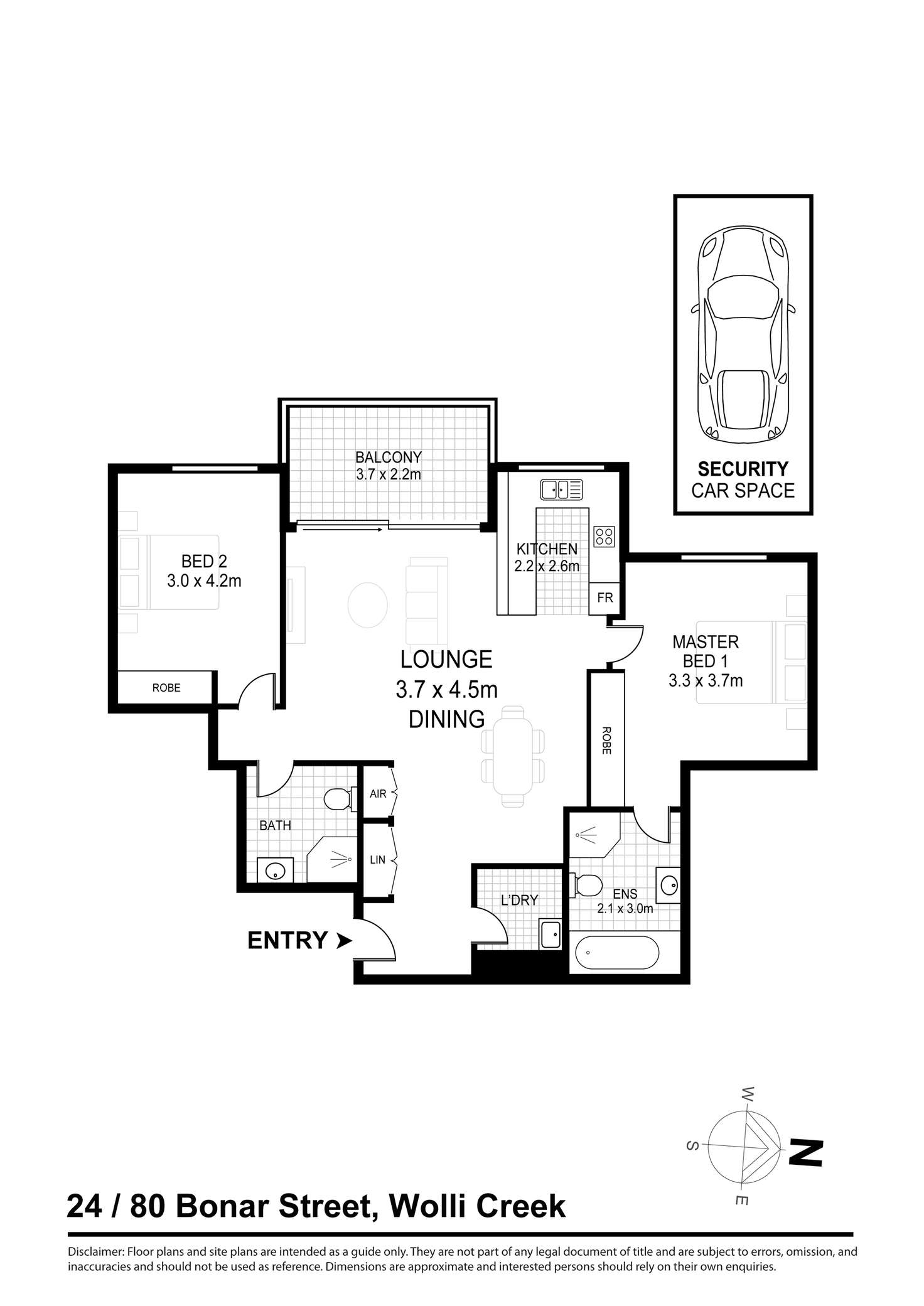 Floorplan of Homely apartment listing, 24/80 Bonar Street, Wolli Creek NSW 2205