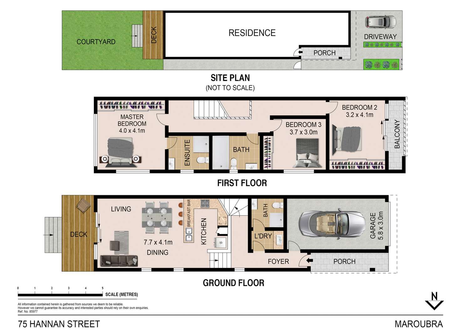 Floorplan of Homely semiDetached listing, 75 Hannan Street, Maroubra NSW 2035