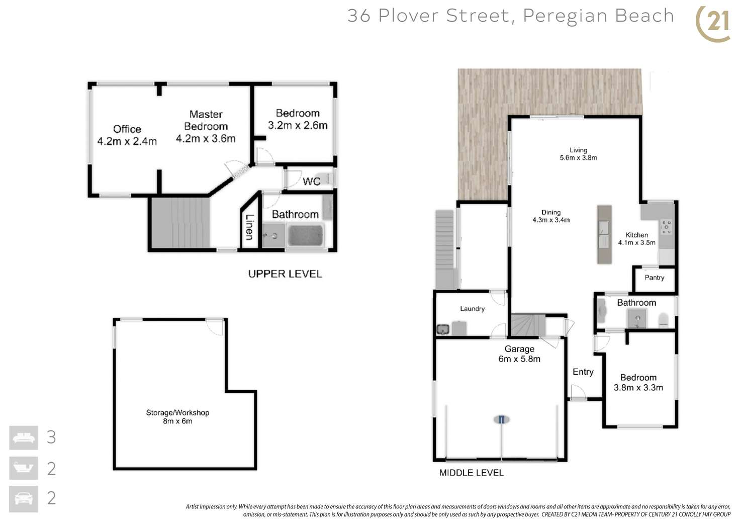 Floorplan of Homely house listing, 36 Plover Street, Peregian Beach QLD 4573